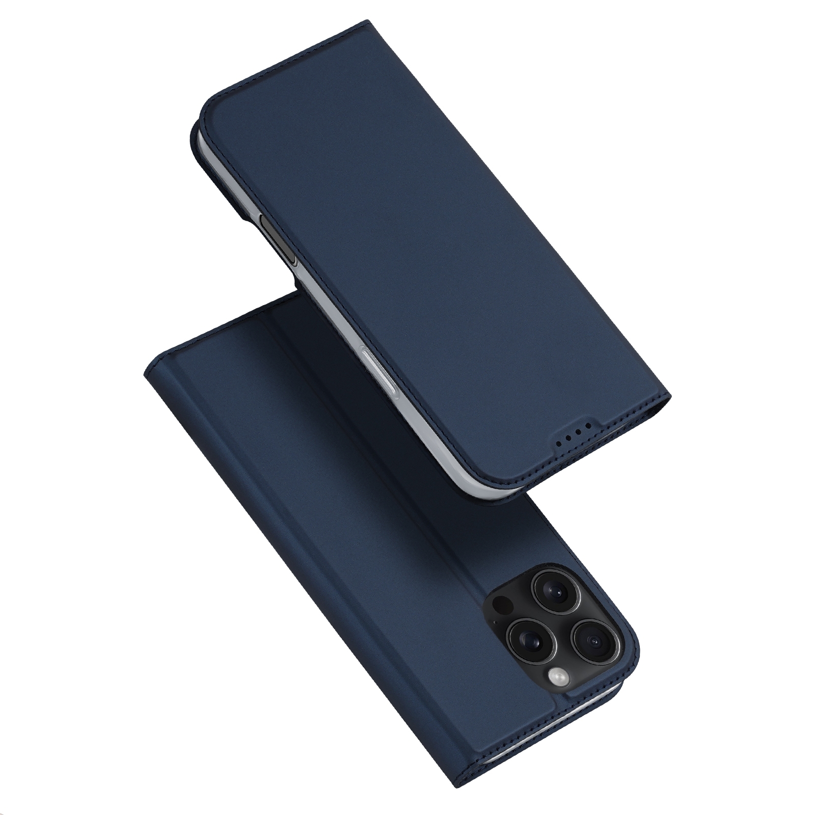 For iPhone 16 Pro DUX DUCIS Skin Pro Series Flip Leather Phone Case(Blue) - Shopkiz.com