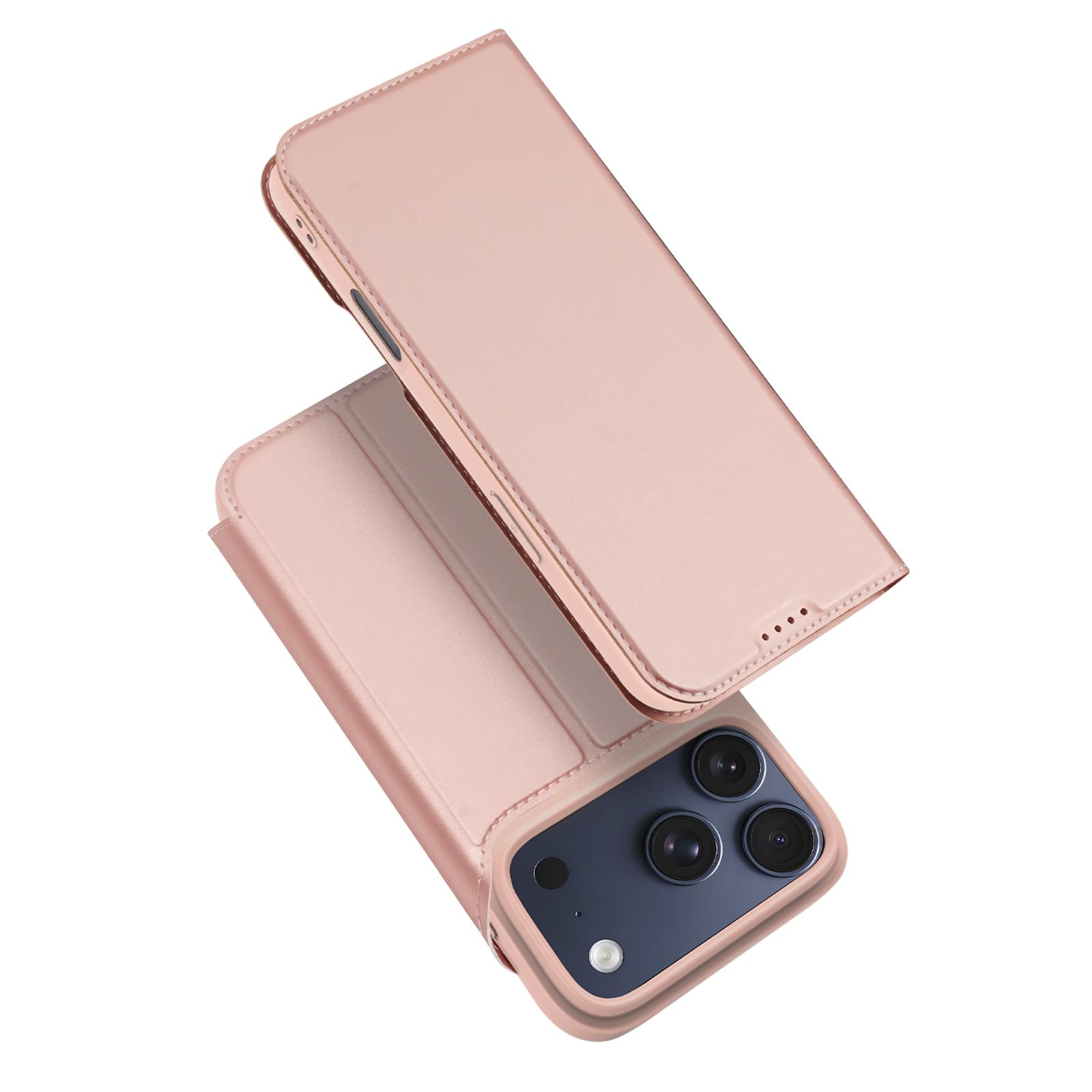 For iPhone 18 Pro DUX DUCIS Skin Pro Series Flip Leather Phone Case(Rose Gold) - Shopkiz.com