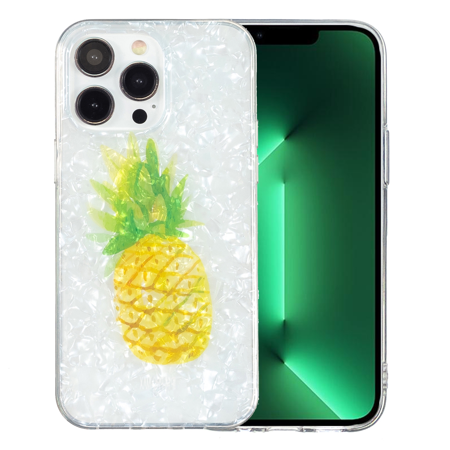 For iPhone 13 Pro IMD Shell Pattern TPU Phone Case(Pineapple) - Shopkiz.com