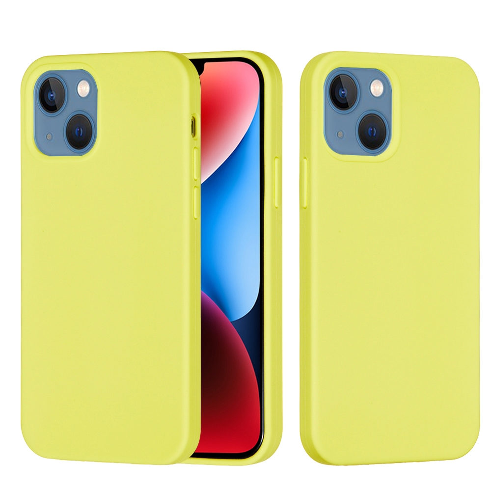 For iPhone 15 Plus Solid Color Silicone Phone Case(Lemon Yellow) - Shopkiz.com