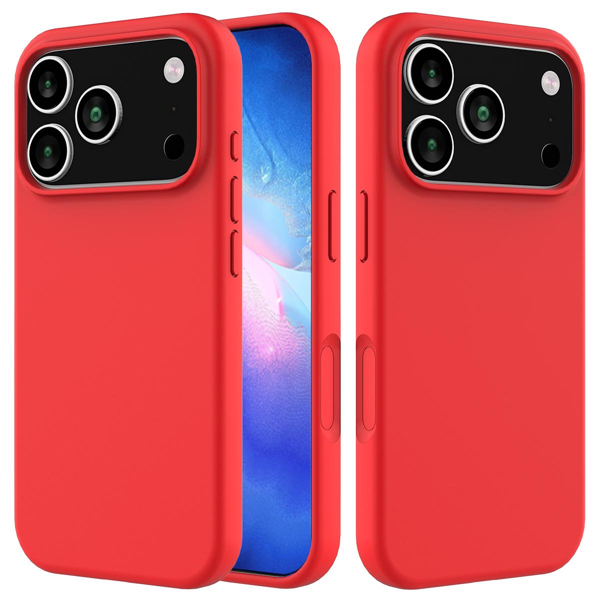 For iPhone 18 Pro / 17 Pro Solid Color Silicone Phone Case(Red) - Shopkiz.com