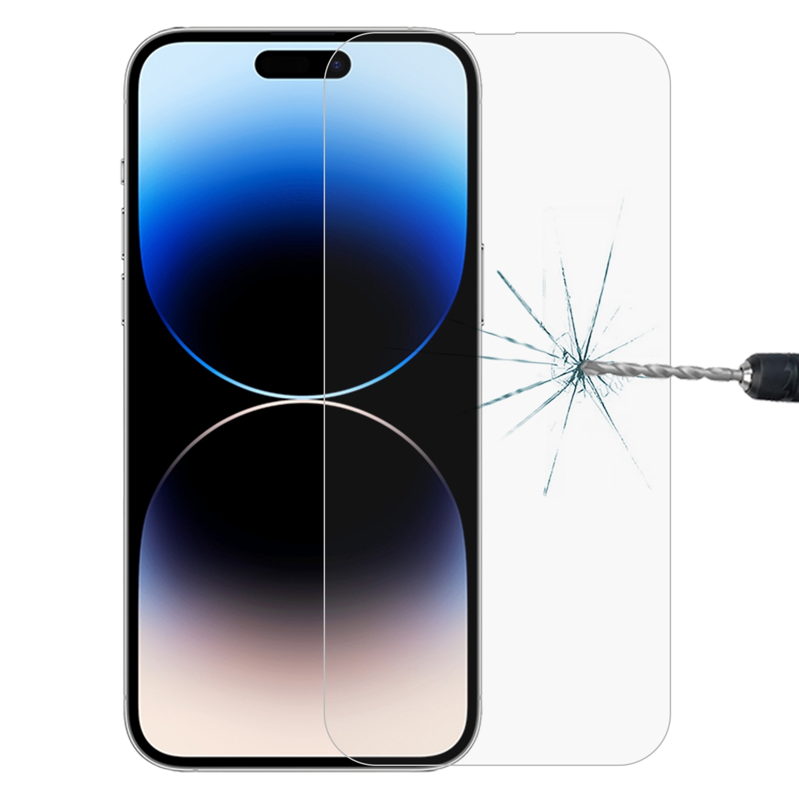 For iPhone 14 Pro 0.26mm 9H 2.5D High Aluminum Tempered Glass Film - Shopkiz.com