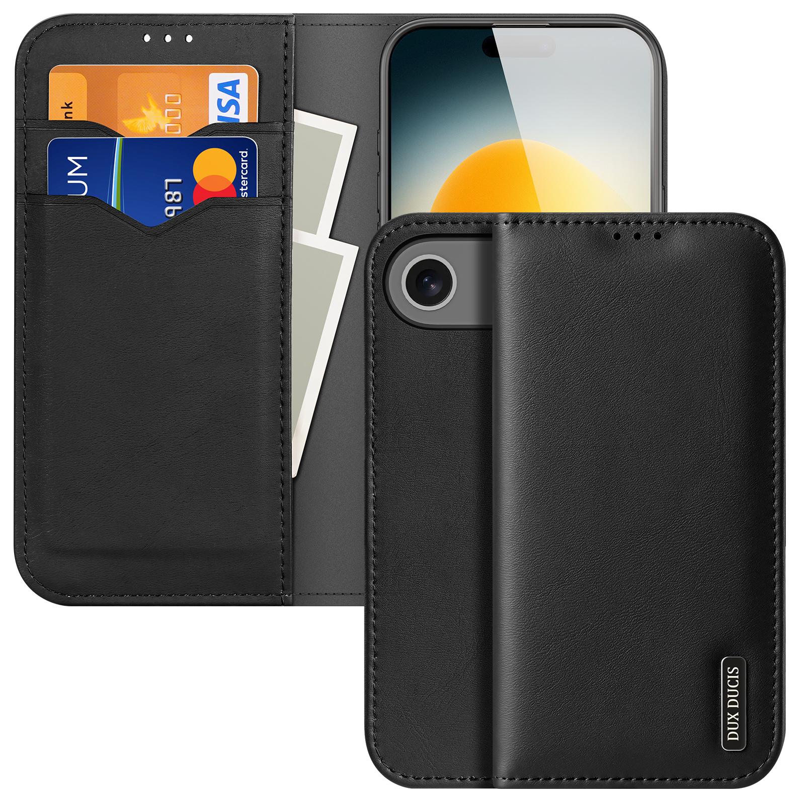 For iPhone Air DUX DUCIS Hivo Series Cowhide + PU + TPU Flip Phone Case(Black) - Shopkiz.com