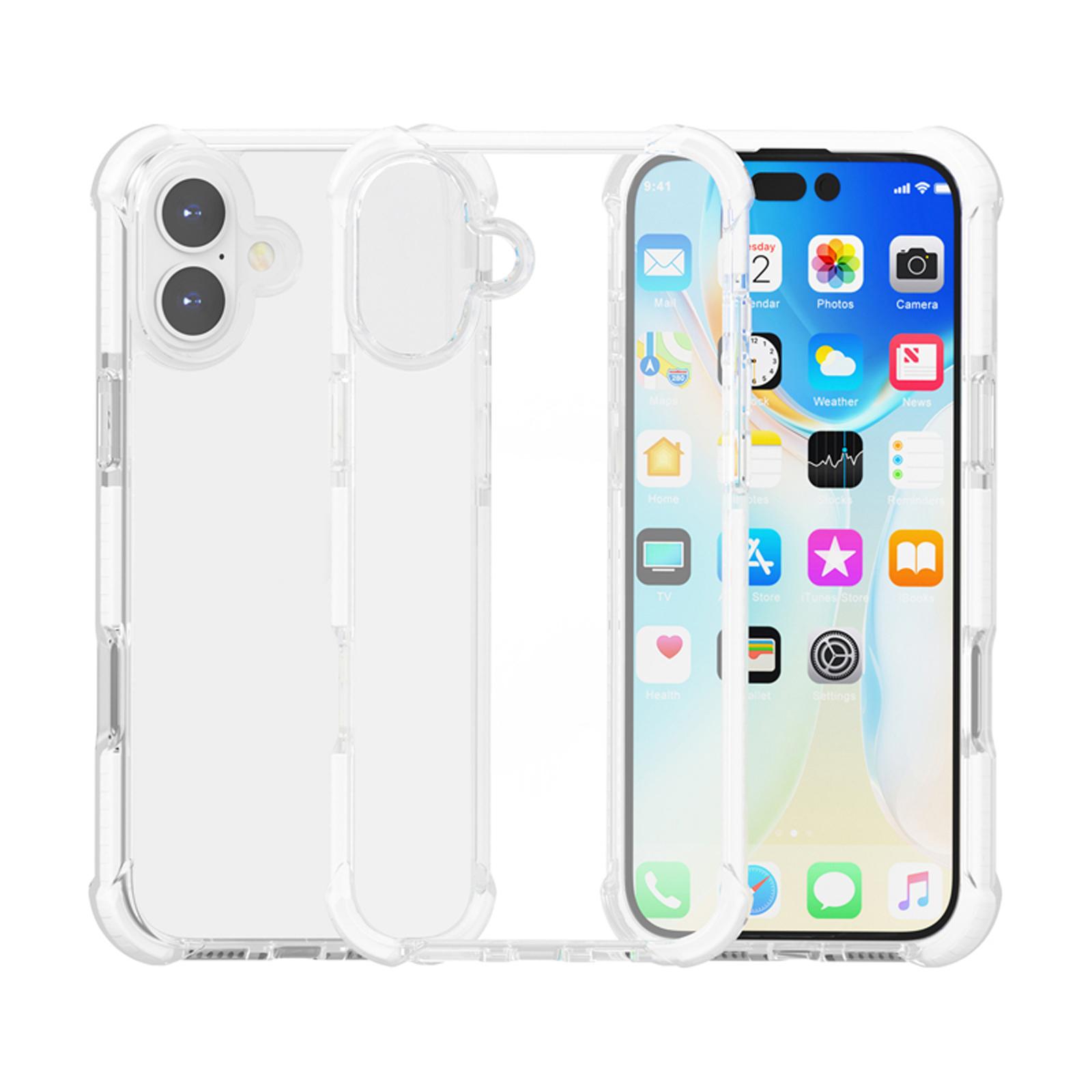 For iPhone 17 Four-corner Shockproof TPU Hybrid Acrylic Phone Case(Transparent) - Shopkiz.com