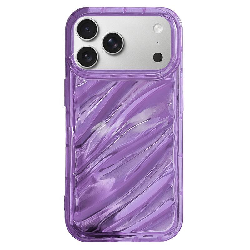 For iPhone 17 Pro Laser Sequin Waves TPU Phone Case(Purple) - Shopkiz.com