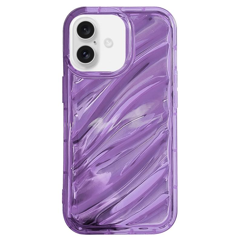 For iPhone 18 Laser Sequin Waves TPU Phone Case(Purple) - Shopkiz.com