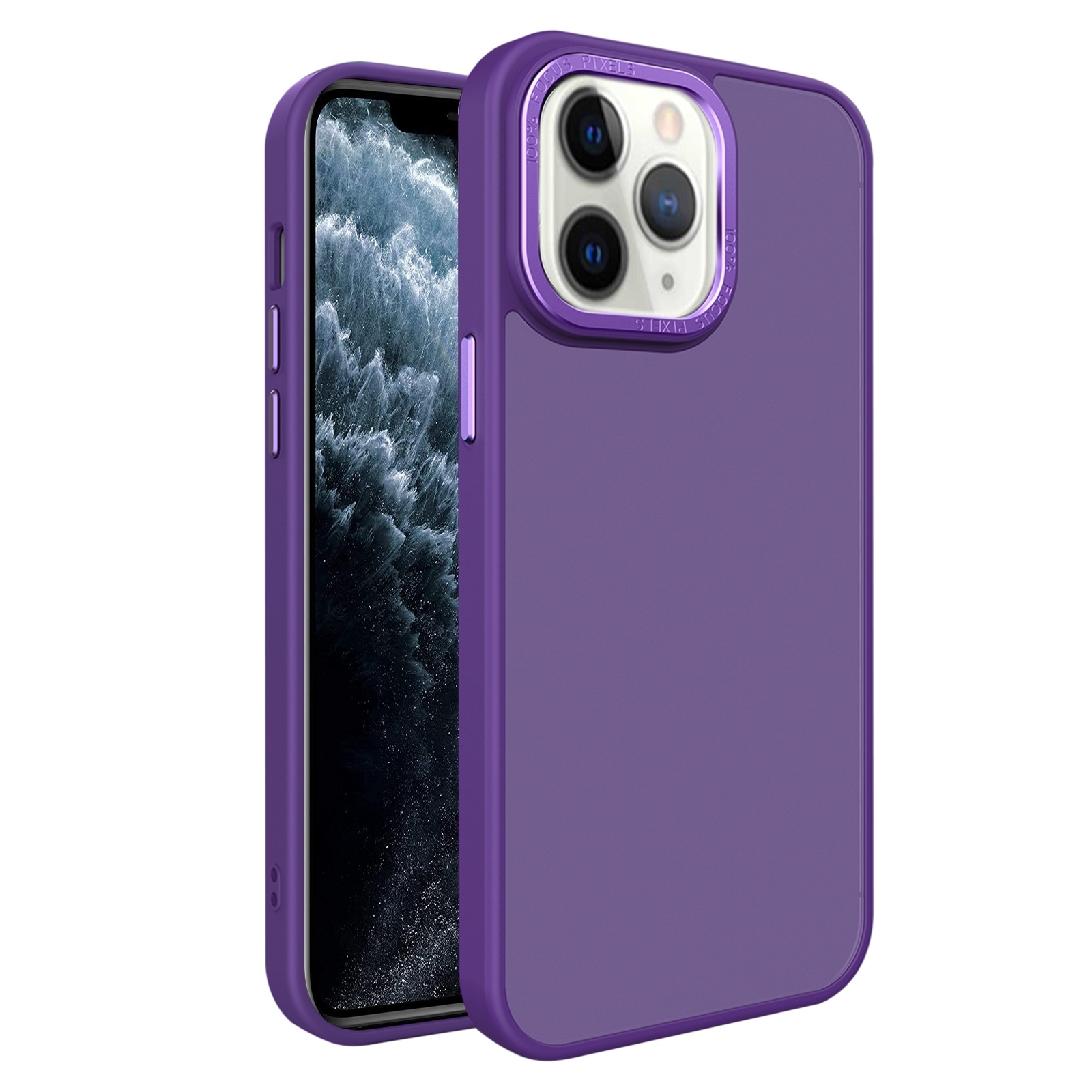 For iPhone 11 Pro Max All-inclusive TPU Edge Acrylic Back Phone Case(Deep Purple) - Shopkiz.com
