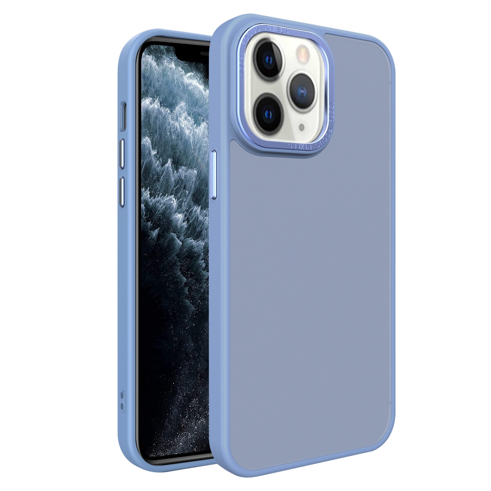 For iPhone 11 Pro Max All-inclusive TPU Edge Acrylic Back Phone Case(Sierra Blue) - Shopkiz.com