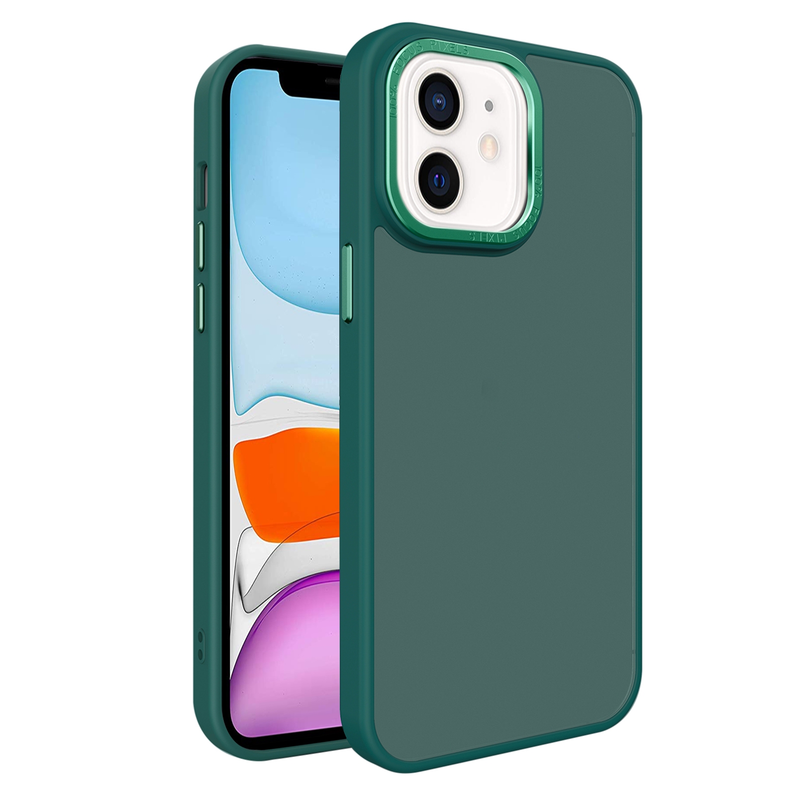For iPhone 11 All-inclusive TPU Edge Acrylic Back Phone Case(Green) - Shopkiz.com