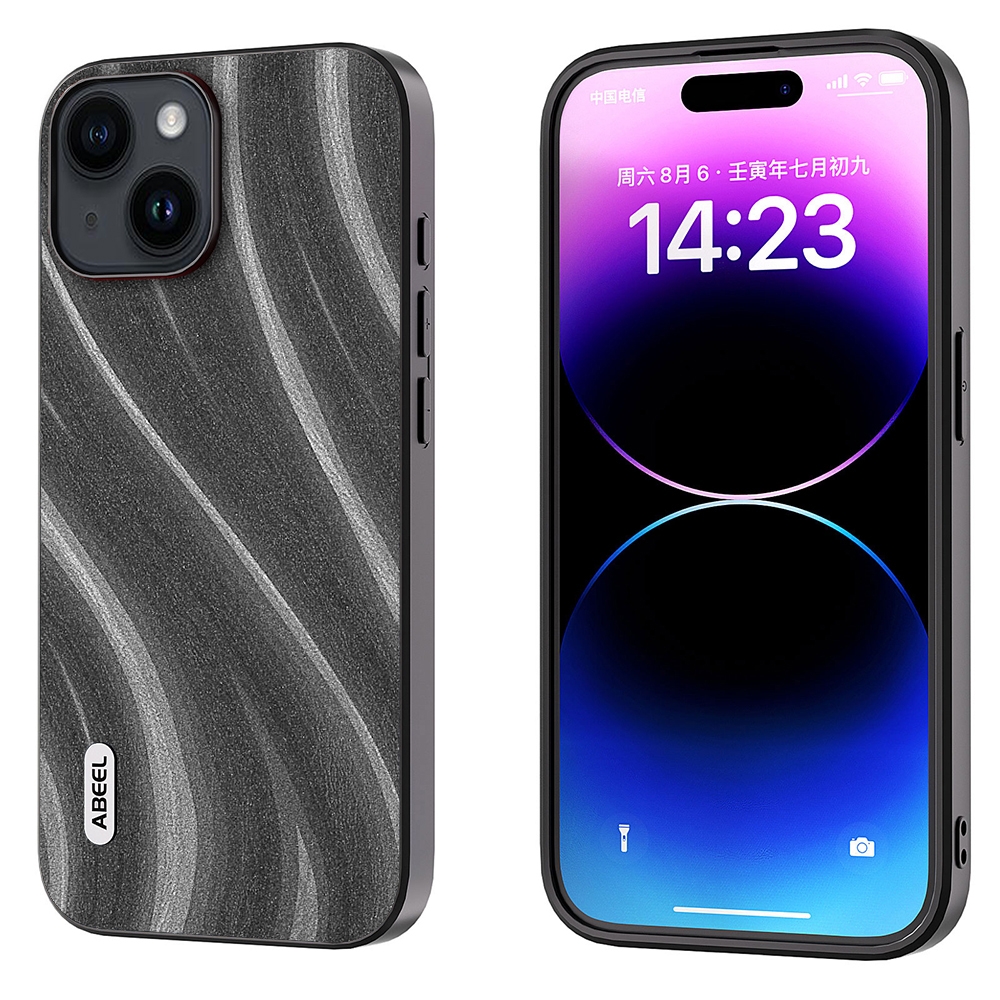 For iPhone 14 ABEEL Galactic Pattern Protective Phone Case(Grey) - Shopkiz.com