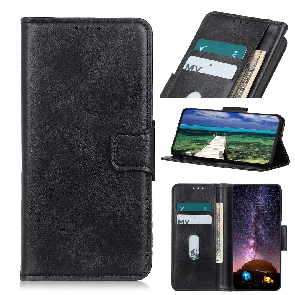 For iPhone 15 Plus Mirren Crazy Horse Texture Horizontal Flip Leather Phone Case(Black) - Shopkiz.com