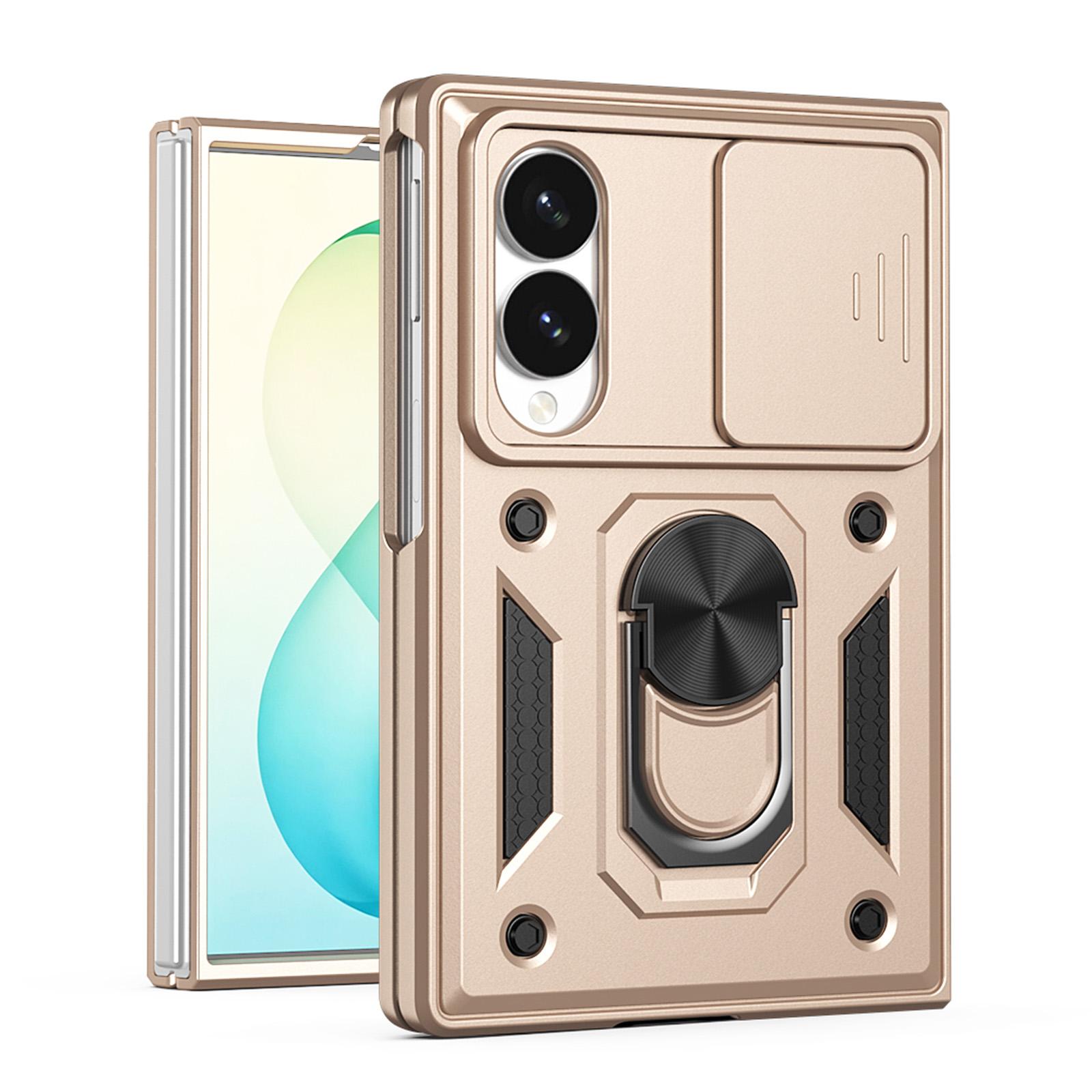 For Galaxy Z Fold8 5G Sliding Camera Cover Design TPU+PC Phone Case(Gold) - Shopkiz.com