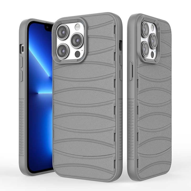 For iPhone 13 Pro Multi-tuyere Powerful Heat Dissipation Phone Case(Grey) - Shopkiz.com
