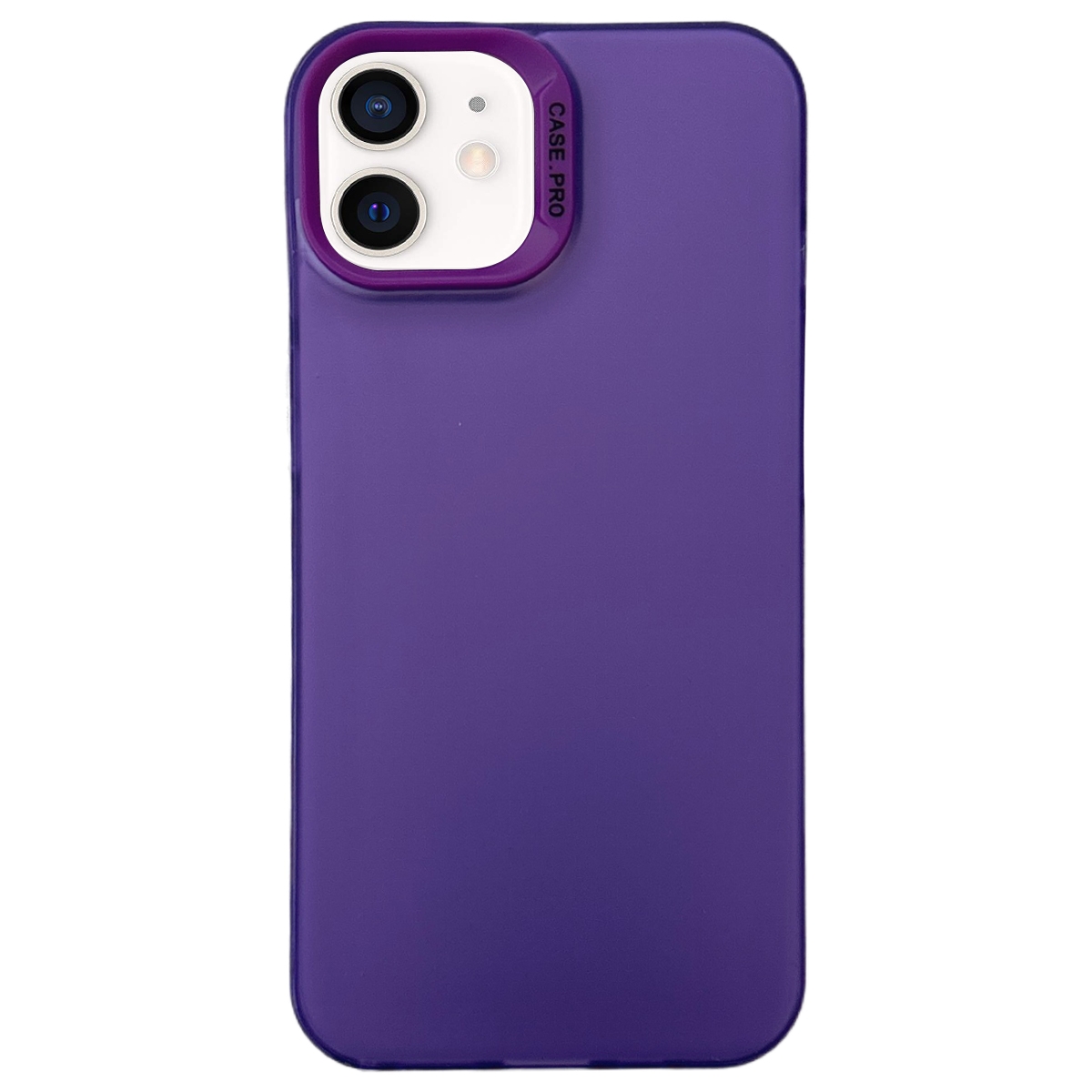 For iPhone 12 Semi Transparent Frosted PC Phone Case(Purple) - Shopkiz.com