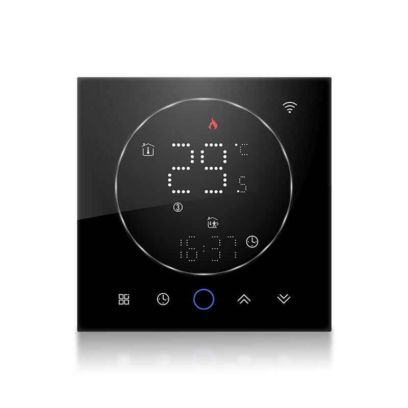 BHT-008GAL 95-240V AC 5A Smart Home Water Heating LED Thermostat Without WiFi(Black) - Shopkiz.com