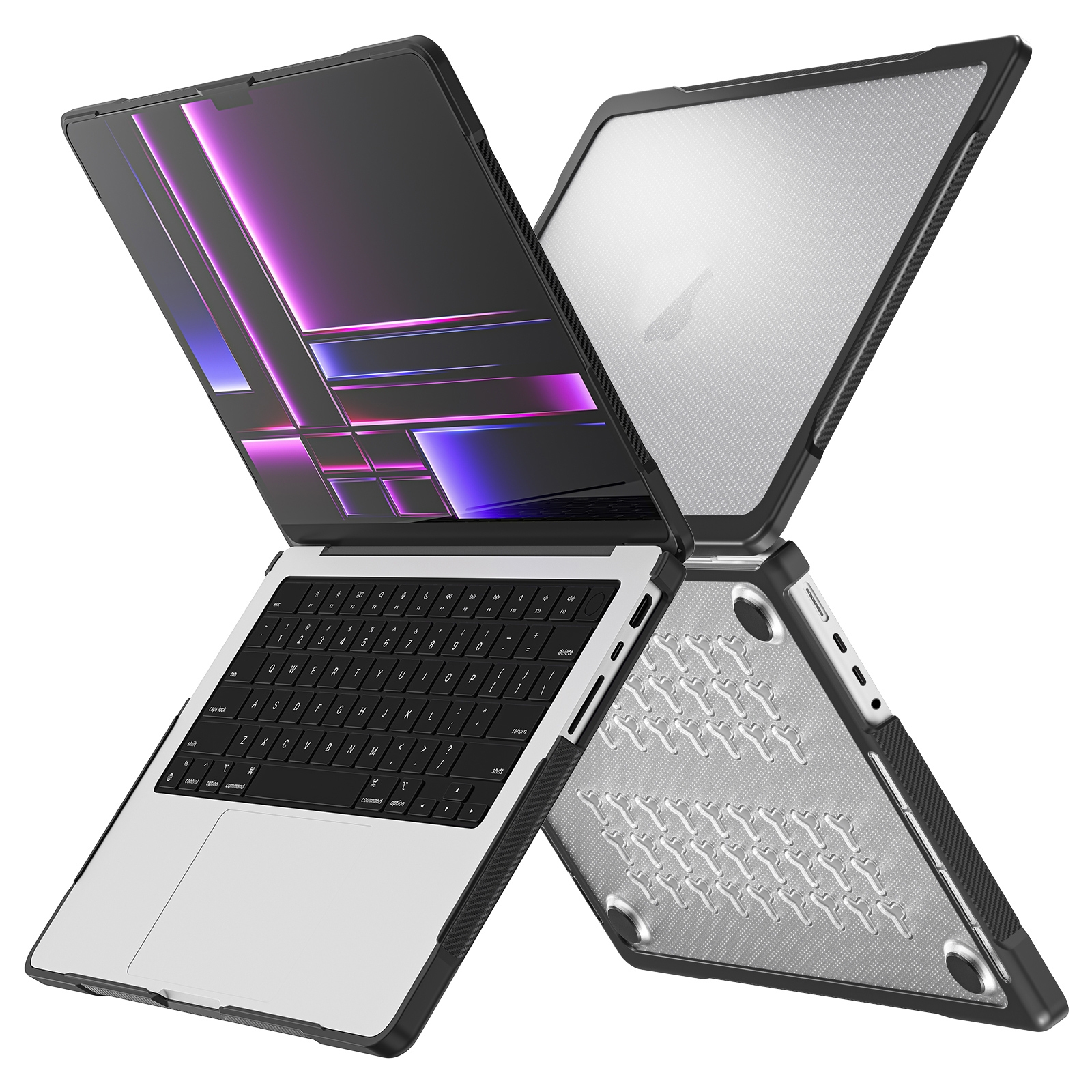 For MacBook Pro 14.2 inch 2023 / 2021 Dot Translucent Laptop Protective Case(Transparent) - Shopkiz.com