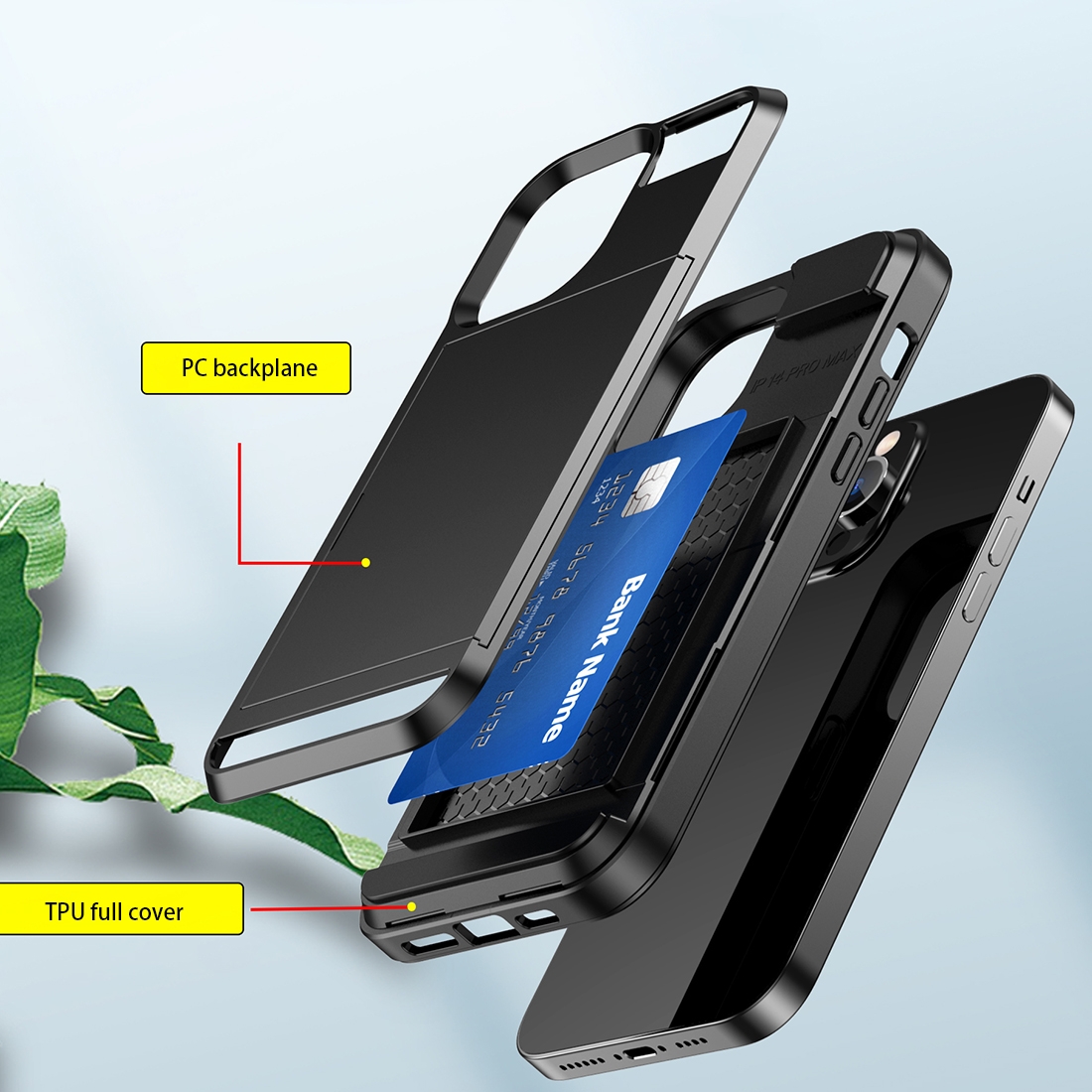 For iPhone 11 Multifunction Armor Slide Card Slot Phone Case(Gold) - Shopkiz.com