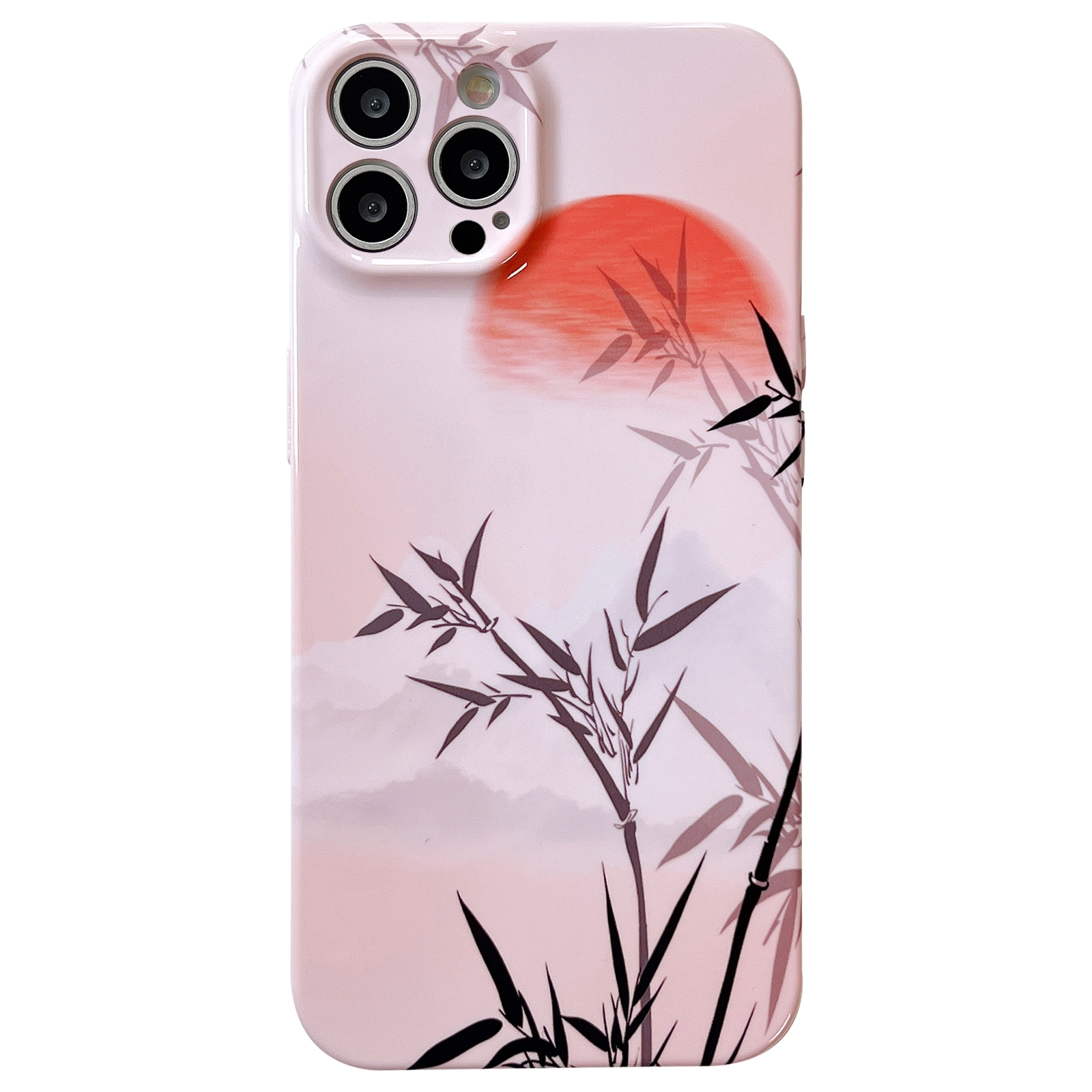 For iPhone 13 Pro Precise Hole TPU Phone Case(Sunset Bamboo) - Shopkiz.com