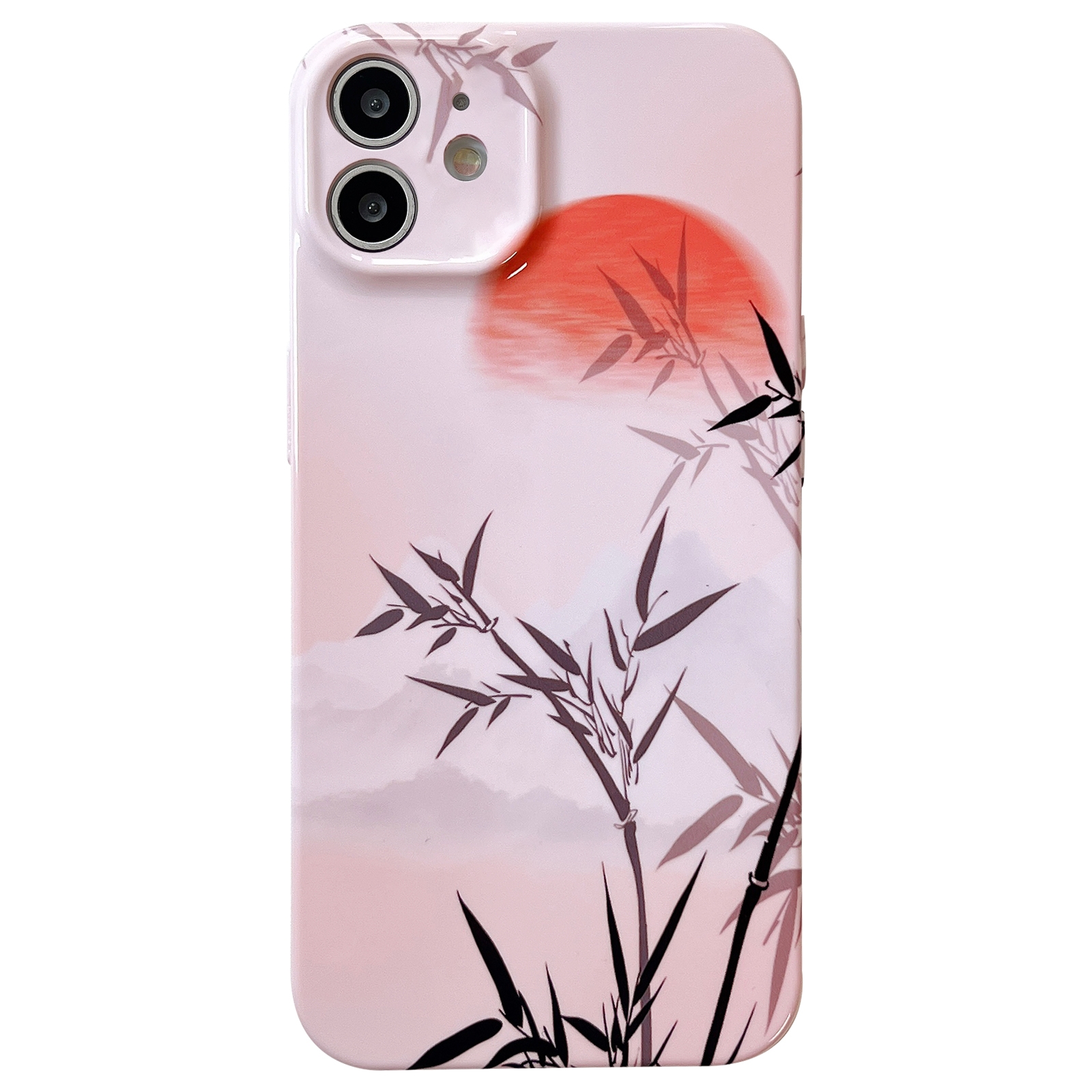 For iPhone 12 Precise Hole TPU Phone Case(Sunset Bamboo) - Shopkiz.com