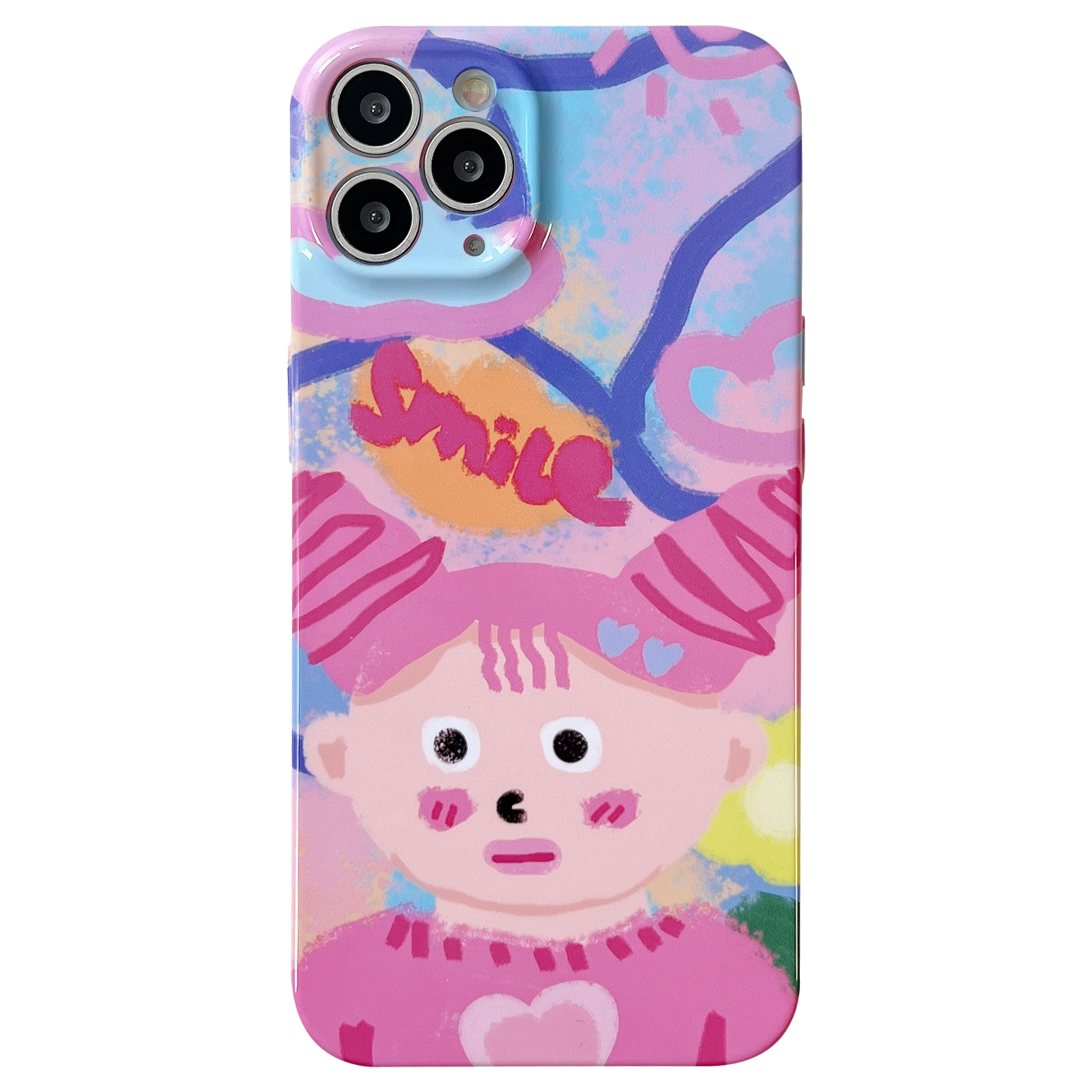 For iPhone 11 Pro Max Precise Hole TPU Phone Case(Dopamine Girl) - Shopkiz.com