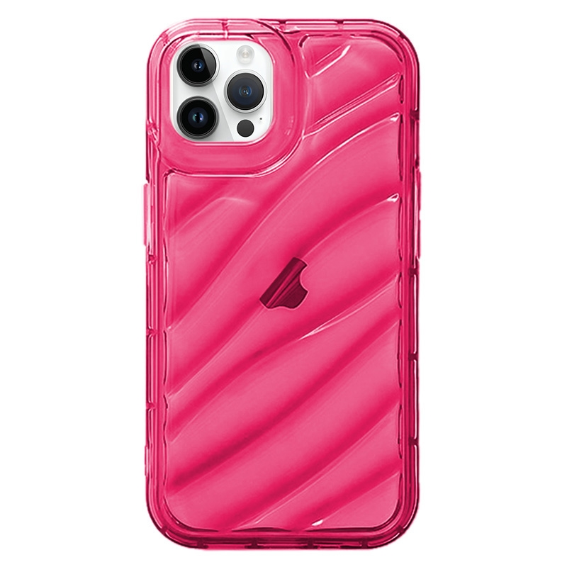 For iPhone 14 Pro Waves TPU Phone Case(Red) - Shopkiz.com