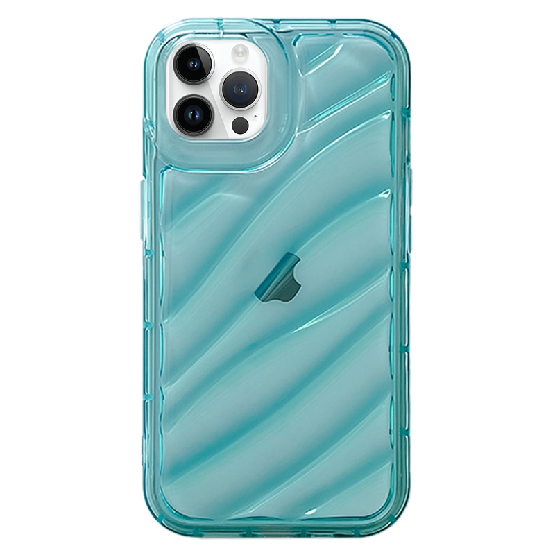 For iPhone 12 Pro Max Waves TPU Phone Case(Blue) - Shopkiz.com