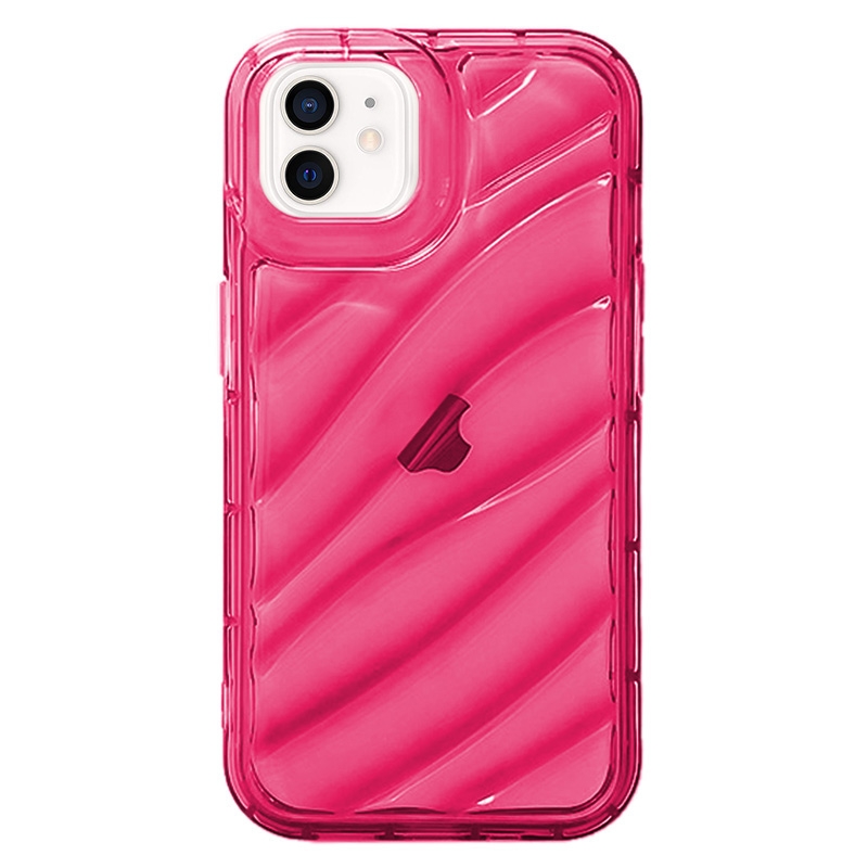 For iPhone 11 Waves TPU Phone Case(Red) - Shopkiz.com