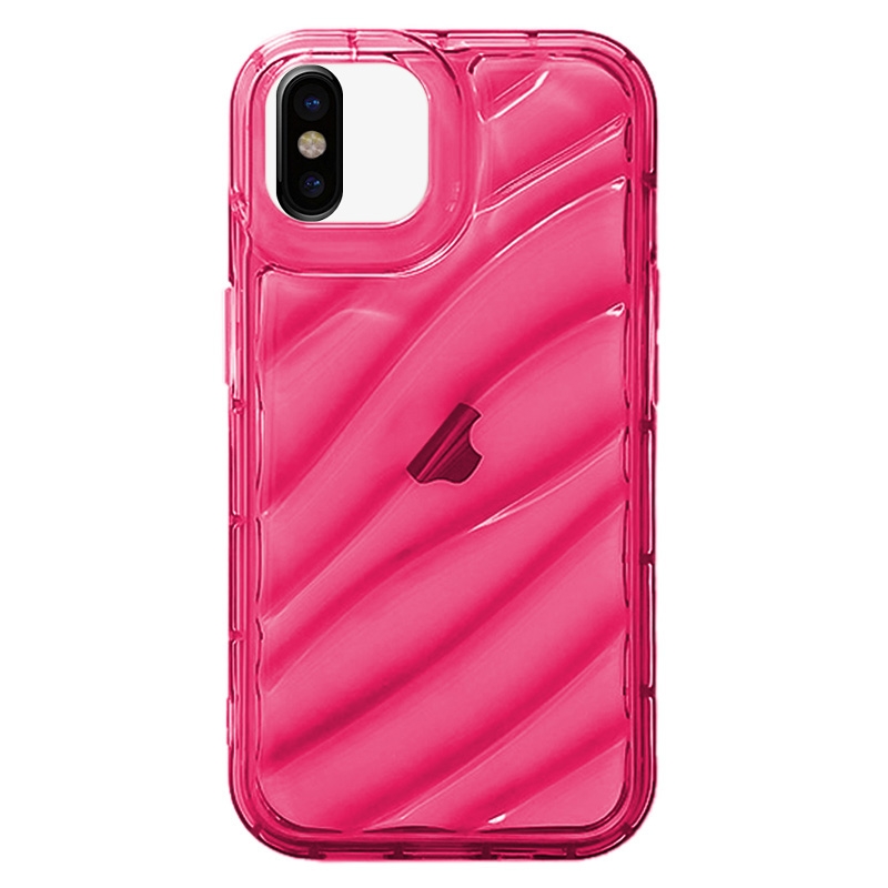 For iPhone XS Max Waves TPU Phone Case(Red) - Shopkiz.com
