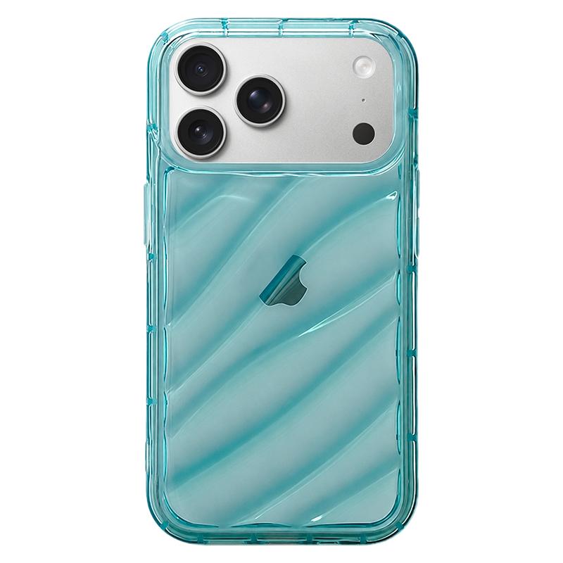 For iPhone 17 Pro Waves TPU Phone Case(Blue) - Shopkiz.com