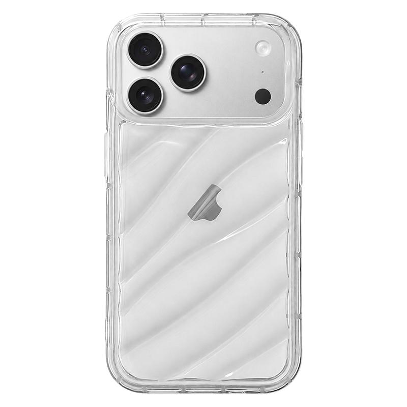 For iPhone 17 Pro Waves TPU Phone Case(Transparent) - Shopkiz.com