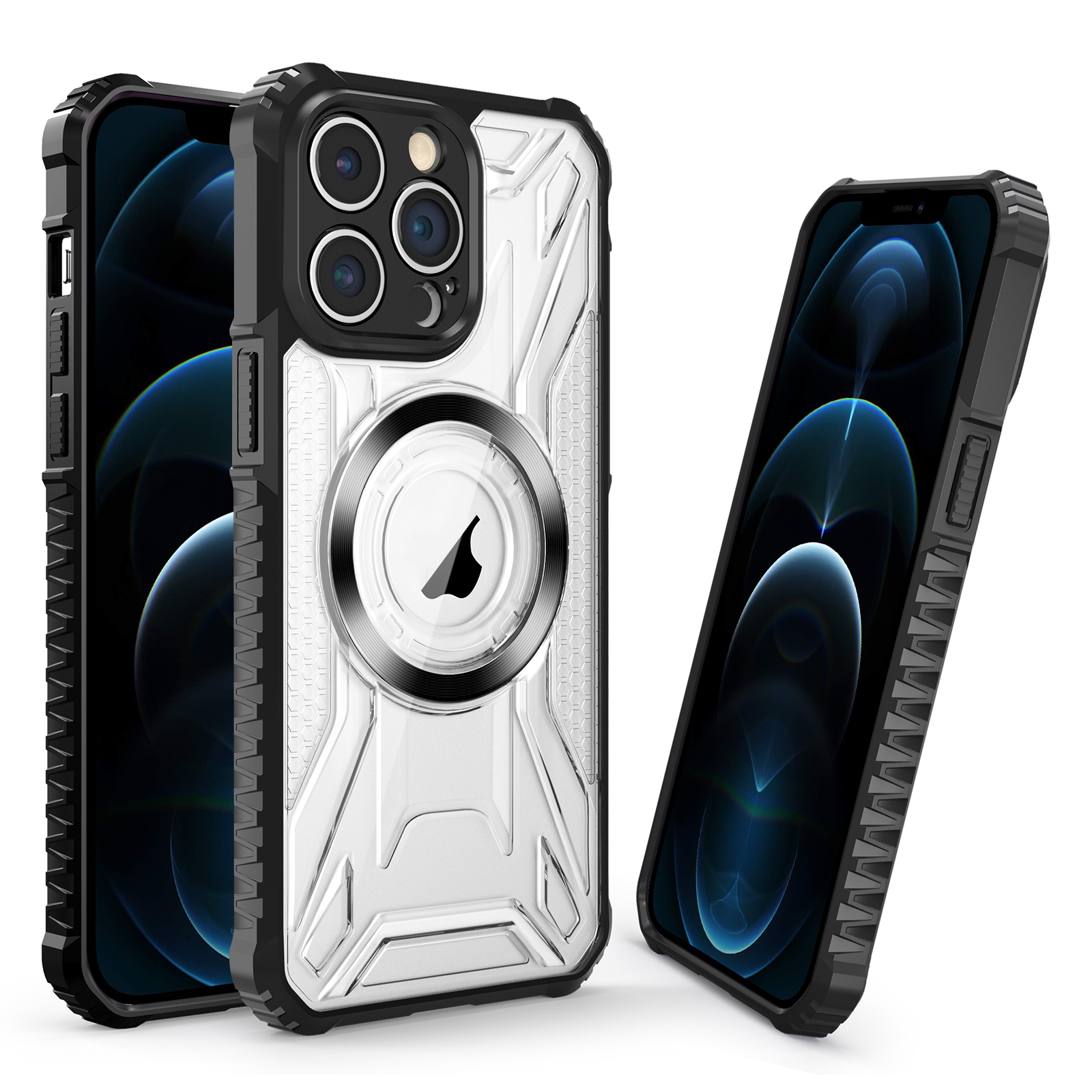 For iPhone 12 Pro CD Texture Magsafe Phone Case(Black) - Shopkiz.com