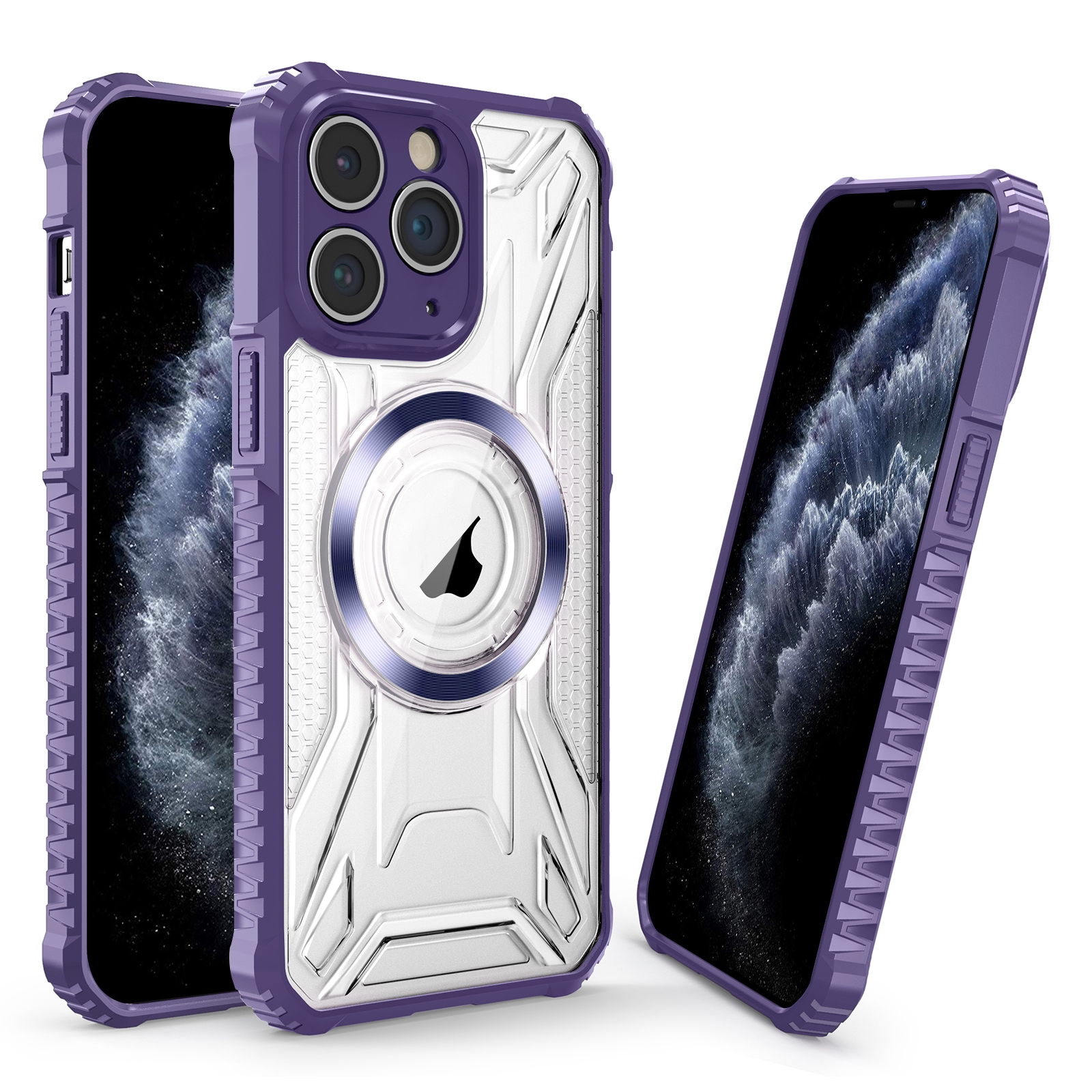 For iPhone 11 Pro Max CD Texture Magsafe Phone Case(Dark Purple) - Shopkiz.com