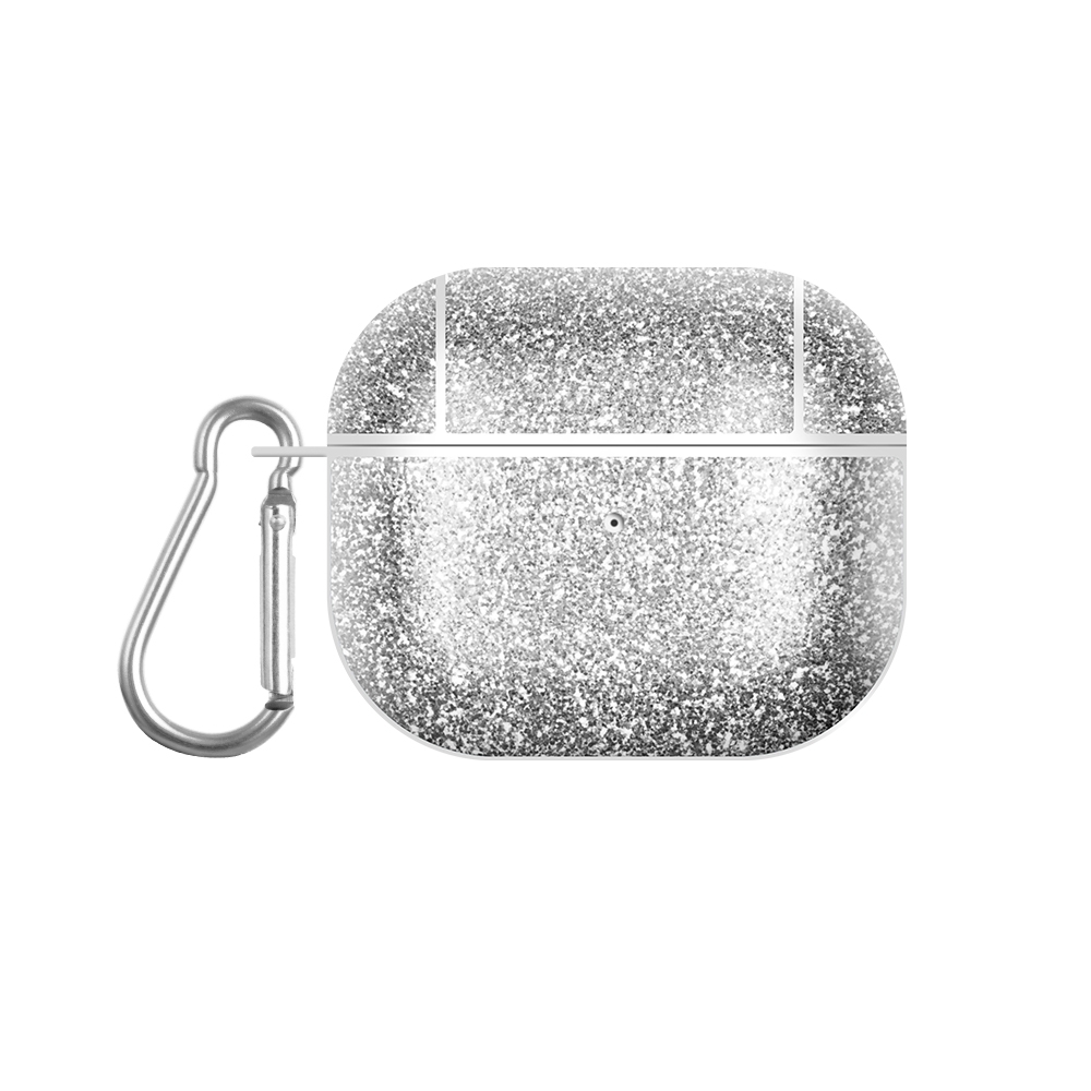 For AirPods 3 Glitter Powder Skin Texture PC TWS Earphone Case(Silver) - Shopkiz.com