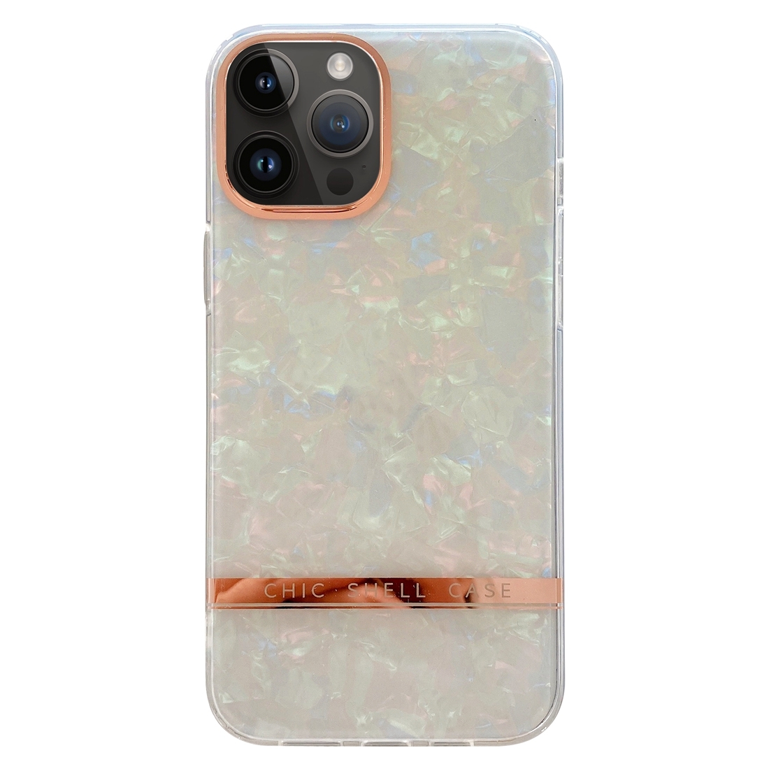 For iPhone 14 Pro Max Electroplating Shell Texture TPU Phone Case(Colorful) - Shopkiz.com