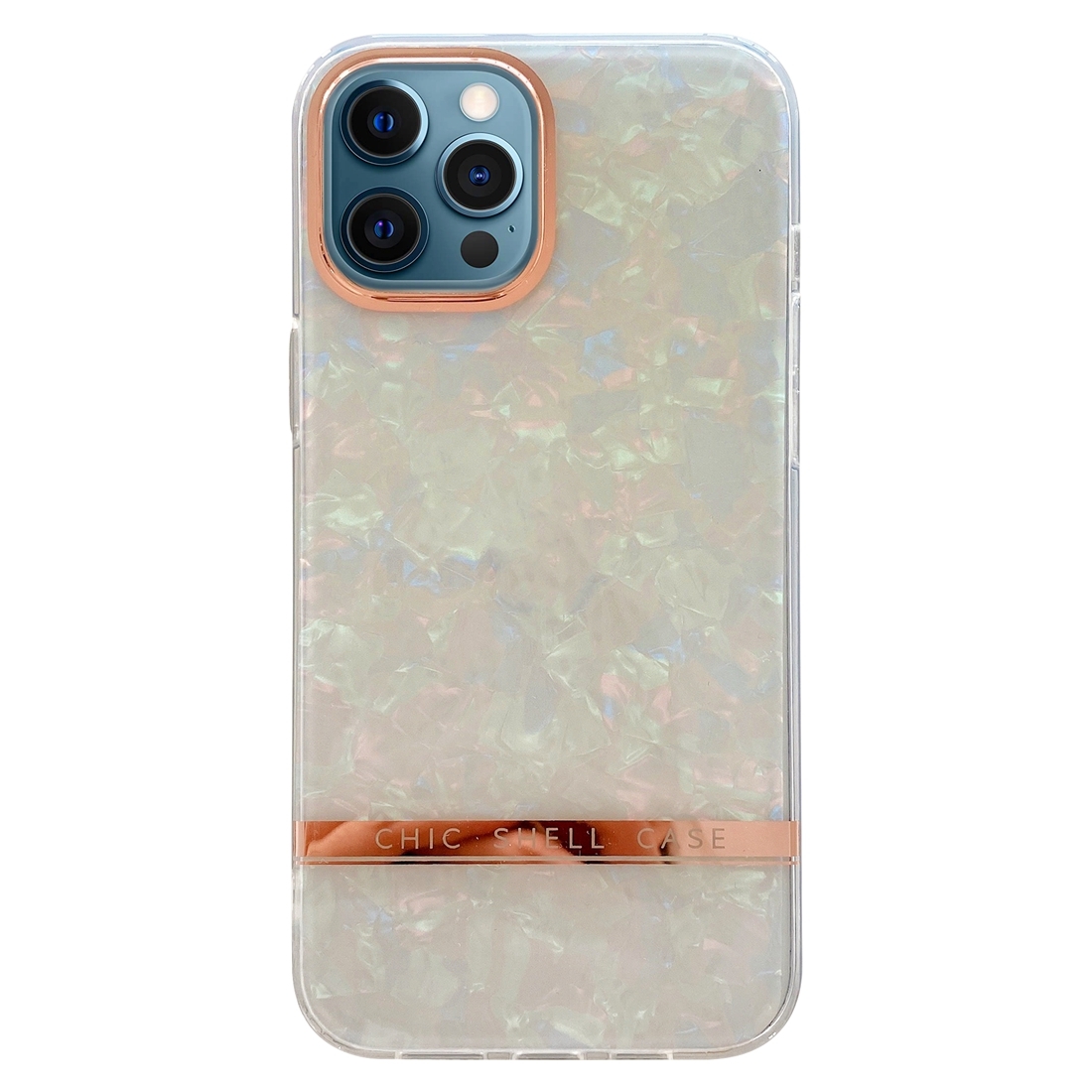 For iPhone 12 Pro Max Electroplating Shell Texture TPU Phone Case(Colorful) - Shopkiz.com