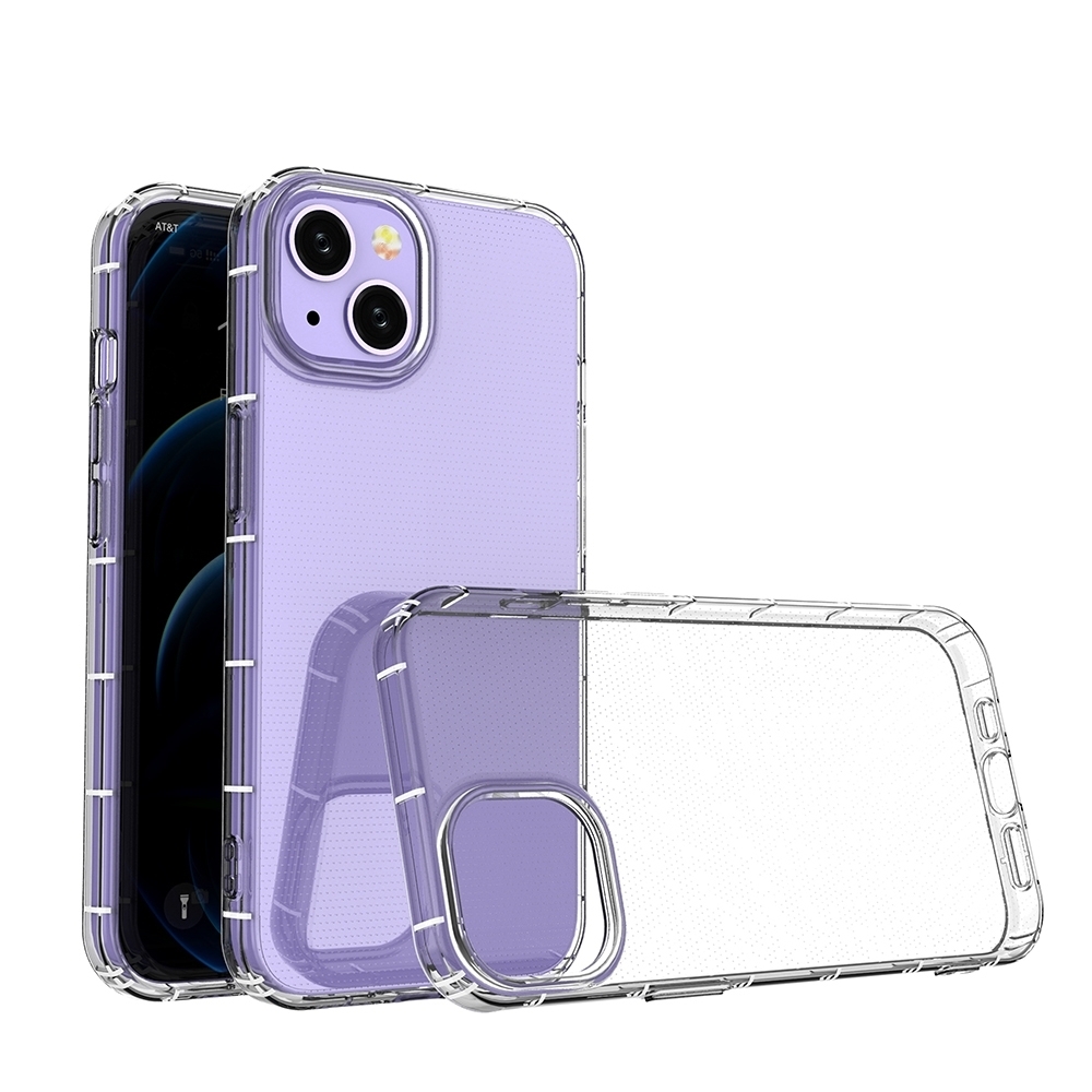 For iPhone 15 Plus Airbag Four-Corner Full Coverage Shockproof TPU Phone Case(Transparent) - Shopkiz.com