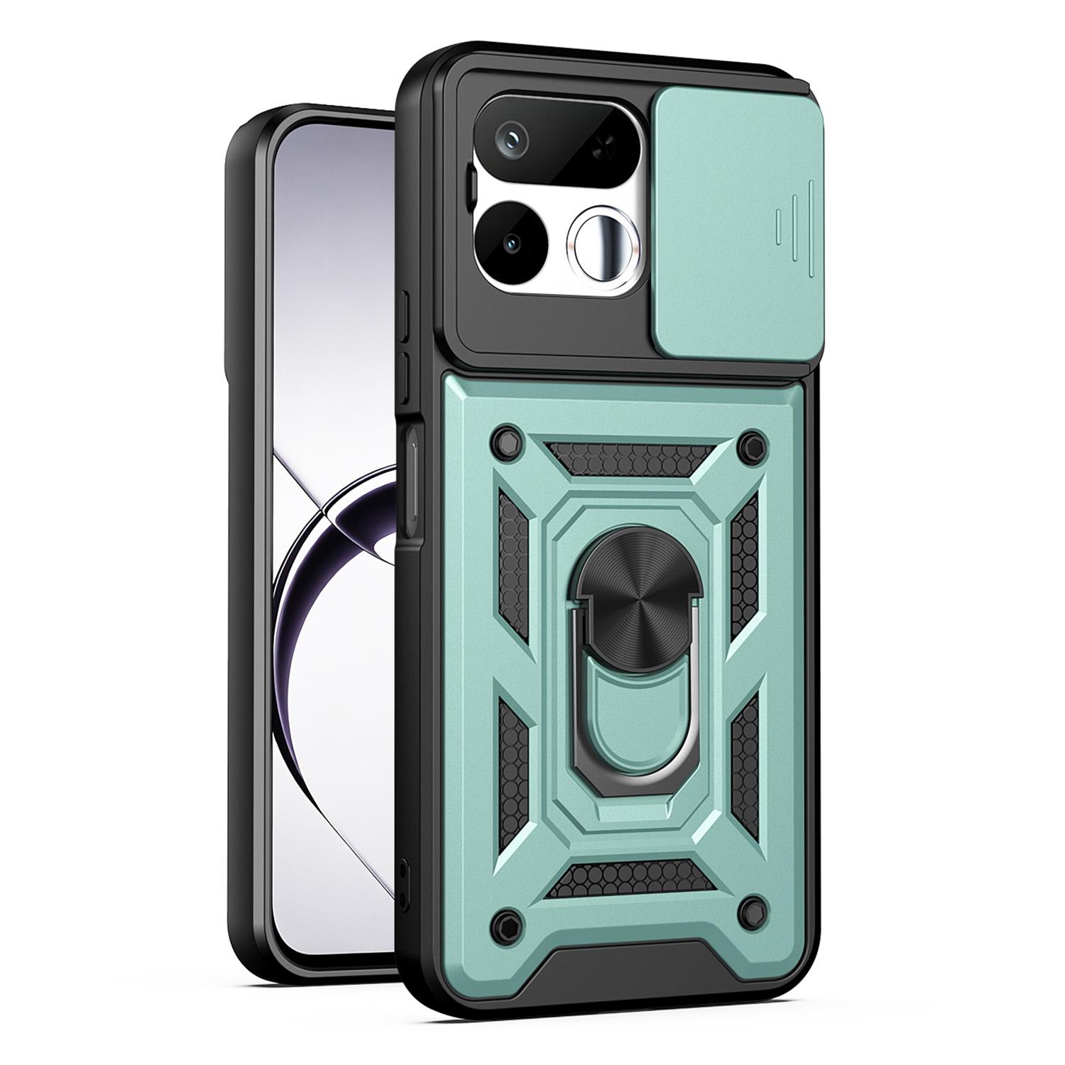 For Realme 16T 5G Sliding Camera Cover Design TPU+PC Phone Case(Mint Green) - Shopkiz.com