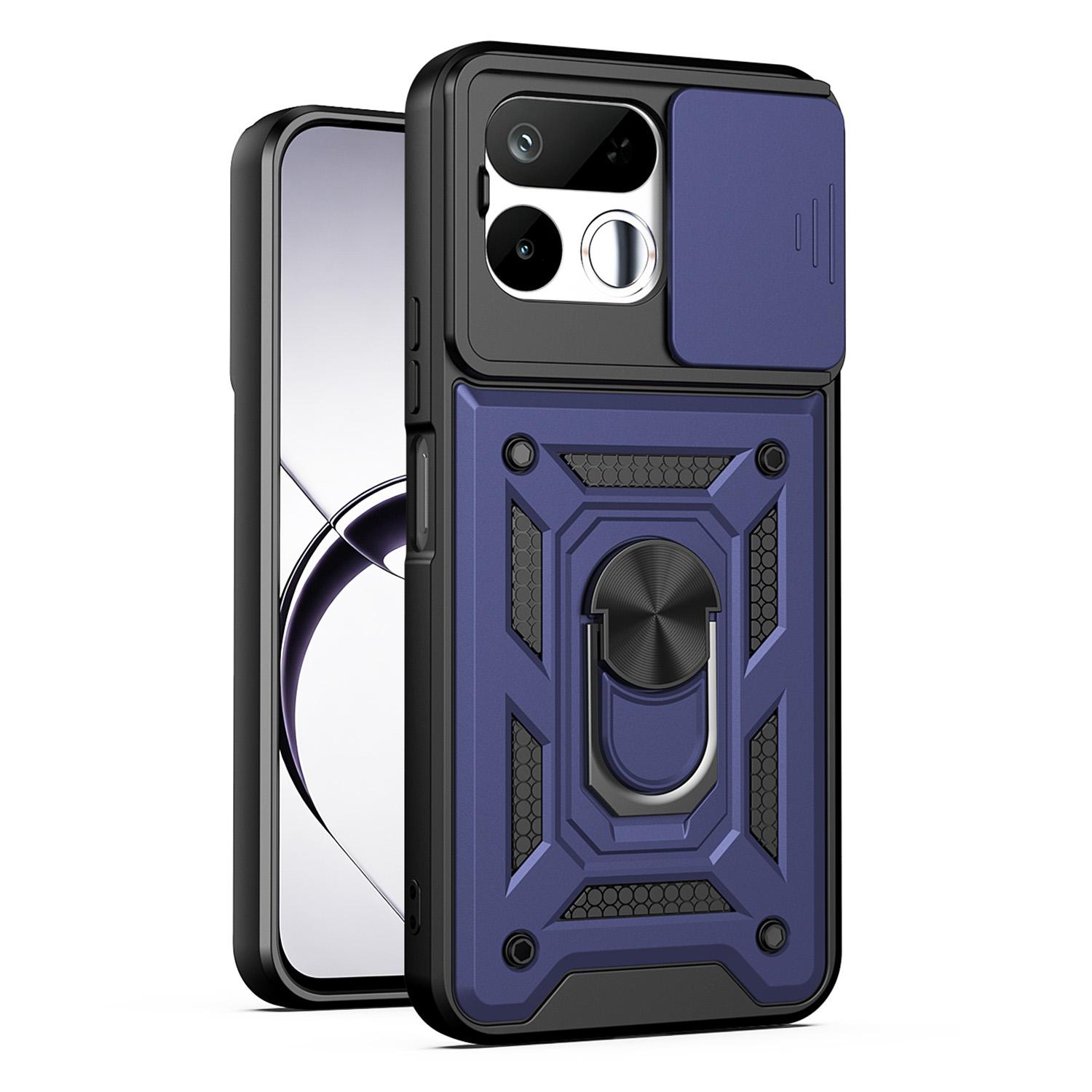 For Realme 16T 5G Sliding Camera Cover Design TPU+PC Phone Case(Blue) - Shopkiz.com