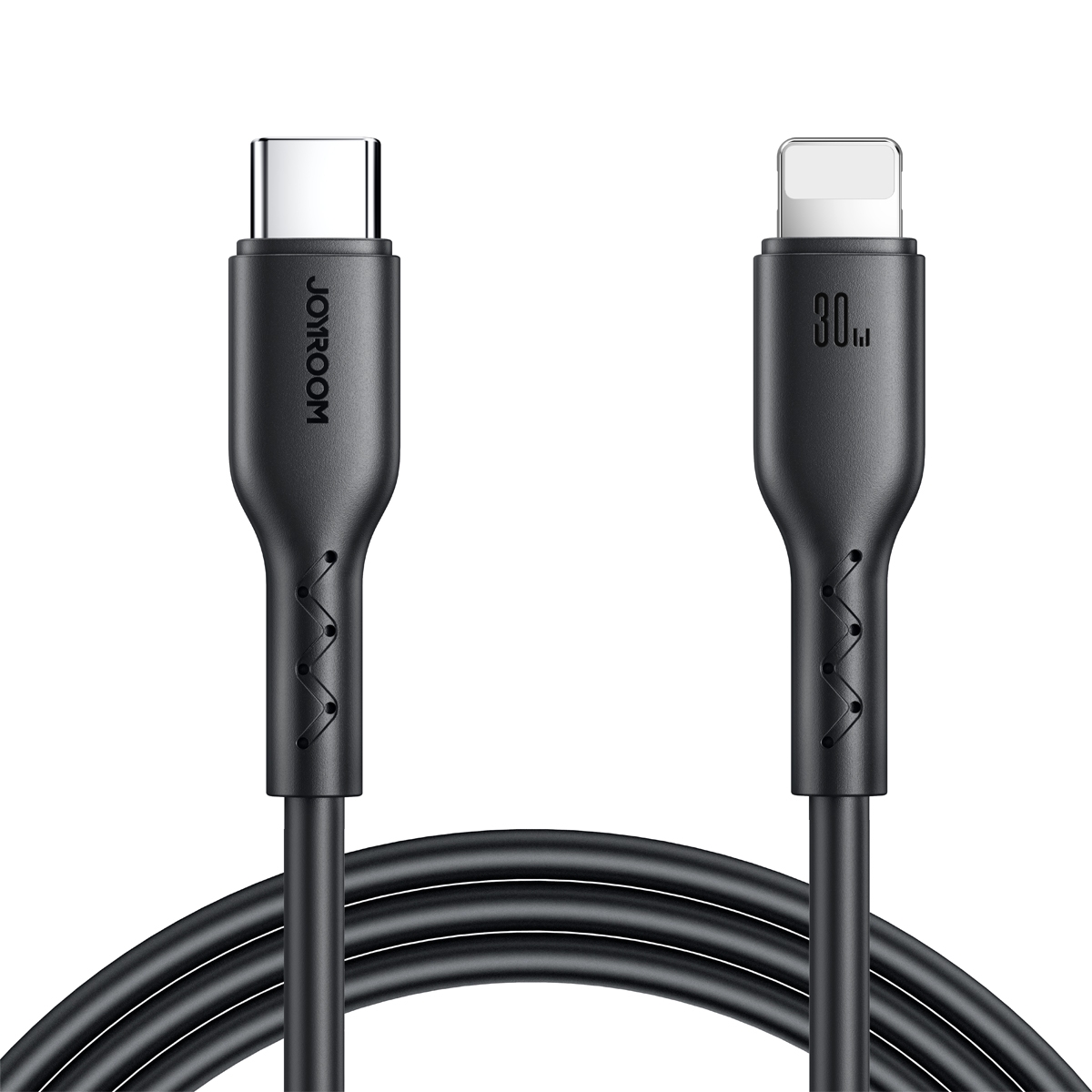 JOYROOM SA26-CL3 Flash Charge Series 30W USB-C / Type-C to 8 Pin Fast Charging Data Cable, Cable Length:2m(Black) - Shopkiz.com