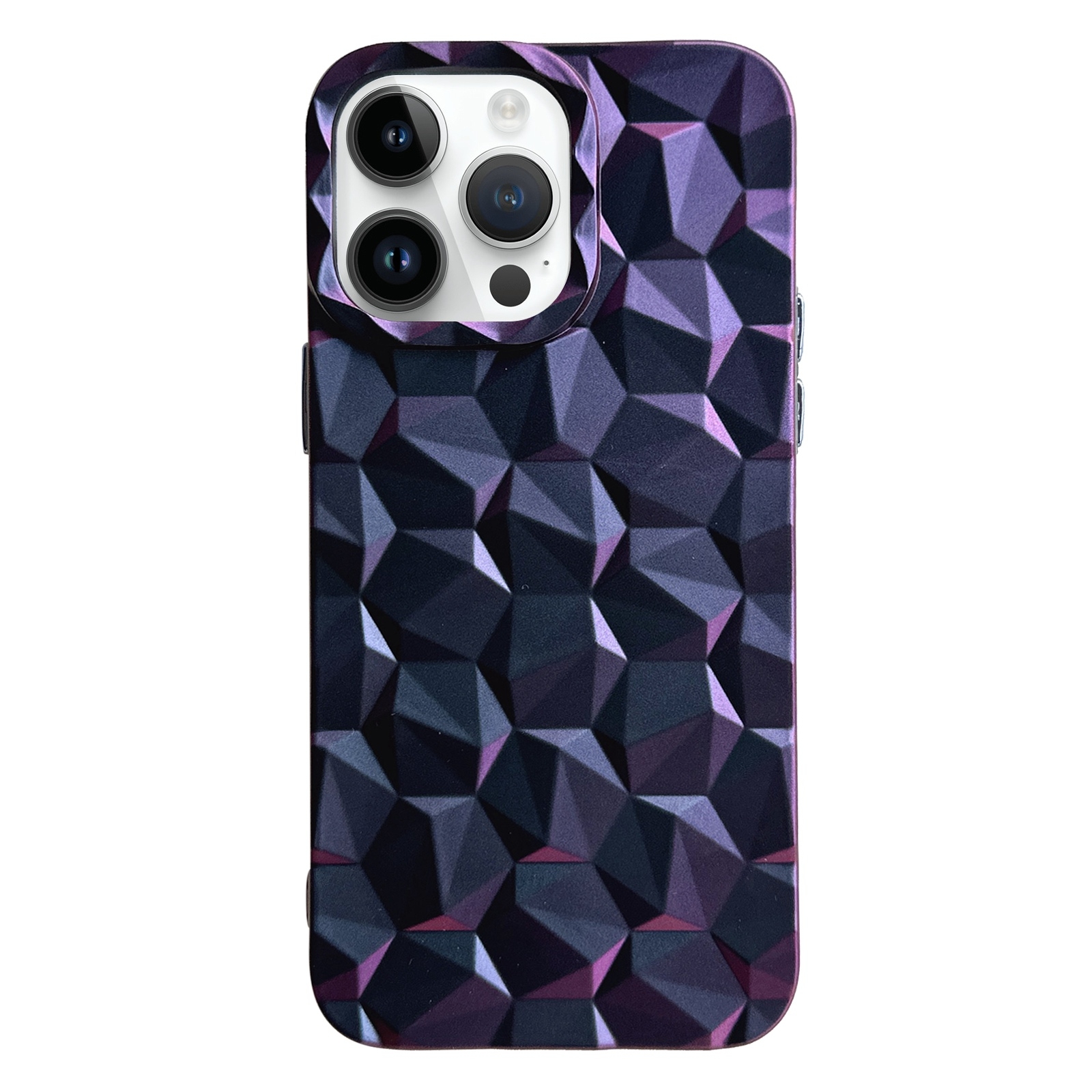 For iPhone 12 Pro Honeycomb Edged TPU Phone Case(Purple) - Shopkiz.com