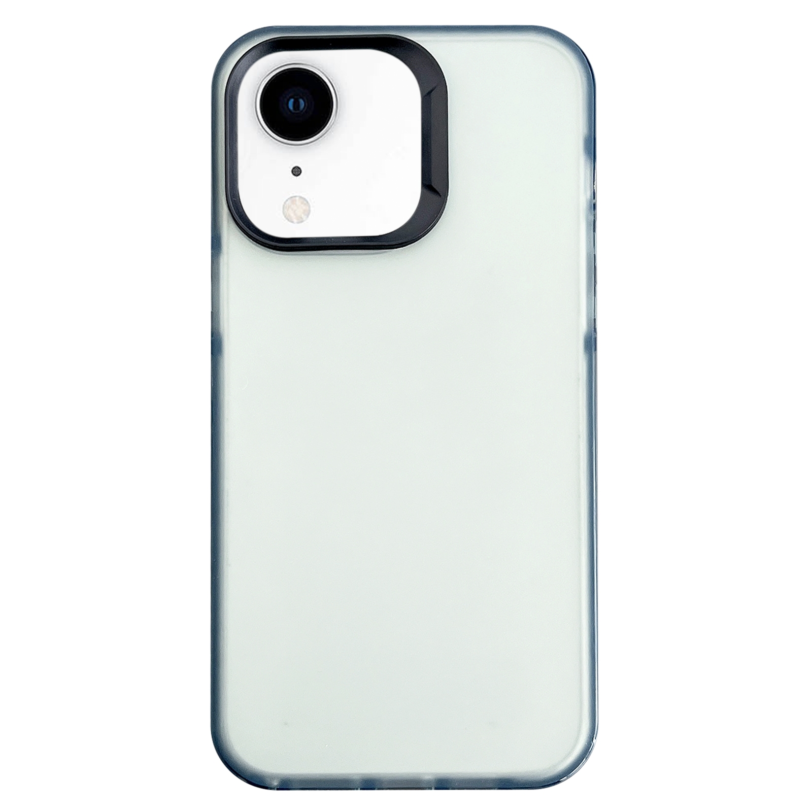 For iPhone XR 2 in 1 Frosted TPU Phone Case(Transparent Black) - Shopkiz.com