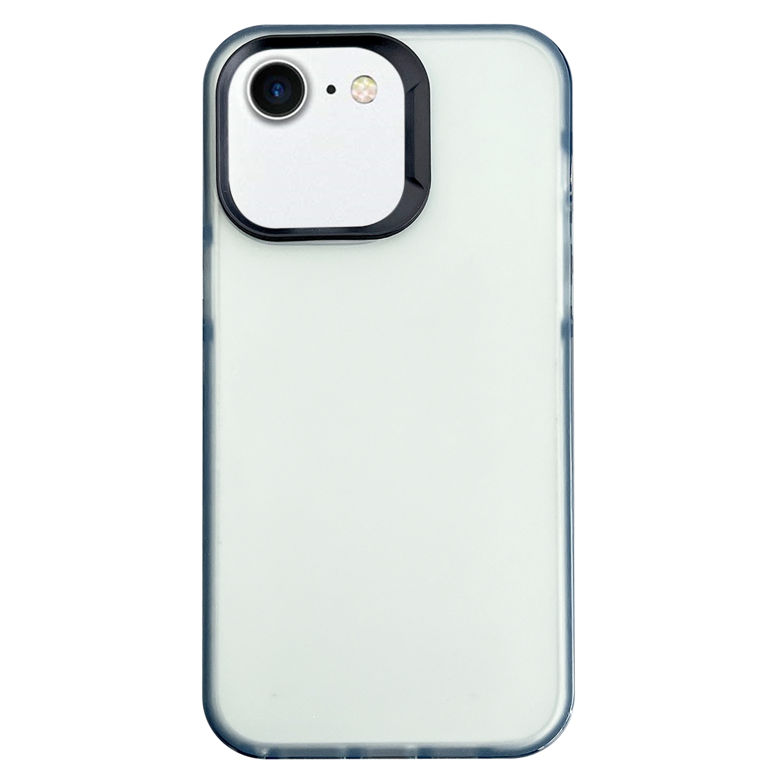 For iPhone SE 2022 / 2020 / 8 / 7 2 in 1 Frosted TPU Phone Case(Transparent Black) - Shopkiz.com