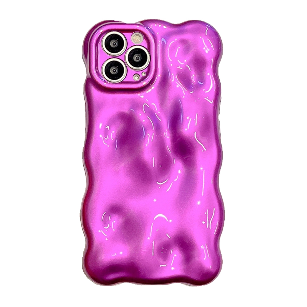 For iPhone 13 Pro Wave Bubbles TPU Phone Case(Purple) - Shopkiz.com