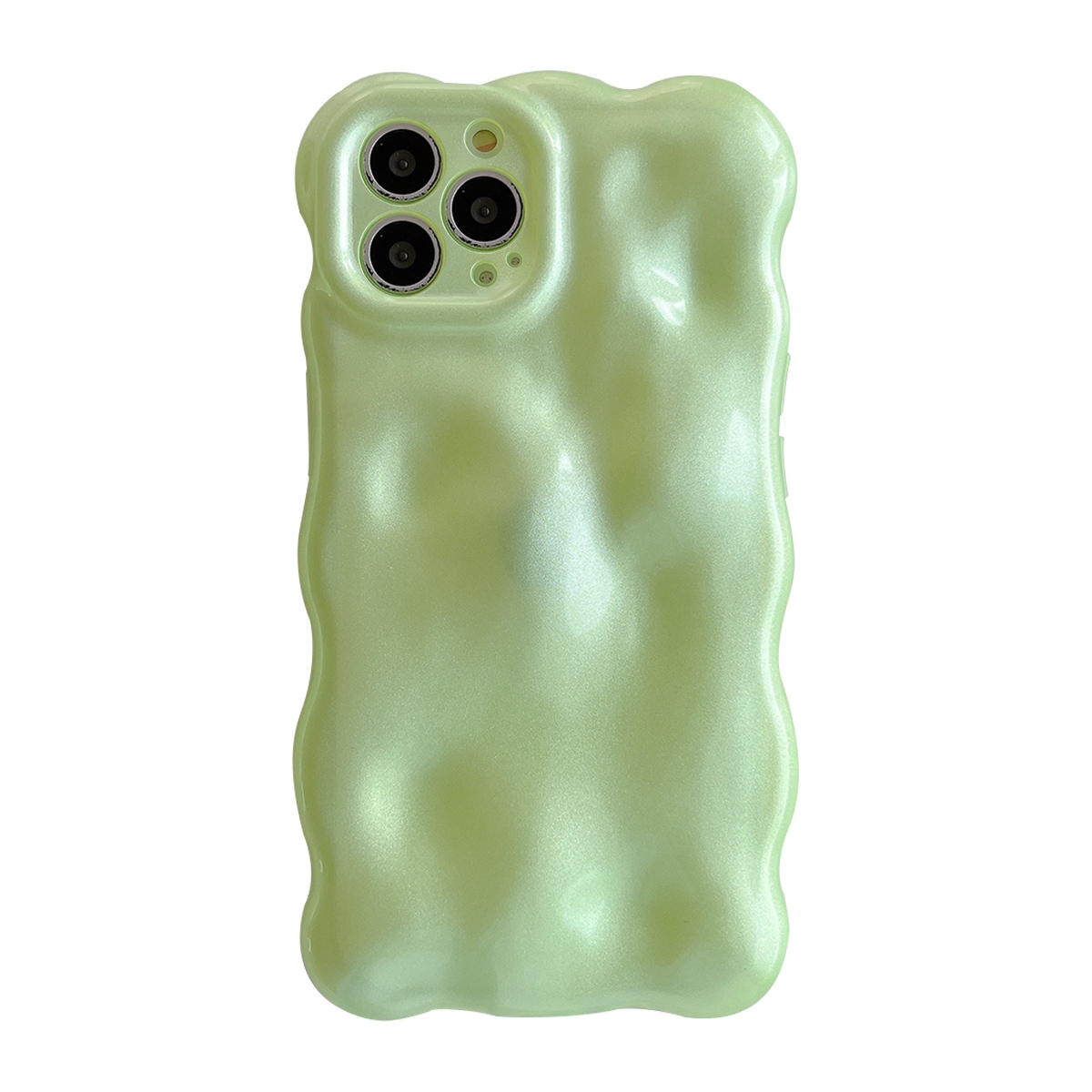 For iPhone 13 Pro Max Wave Bubbles TPU Phone Case(Green) - Shopkiz.com