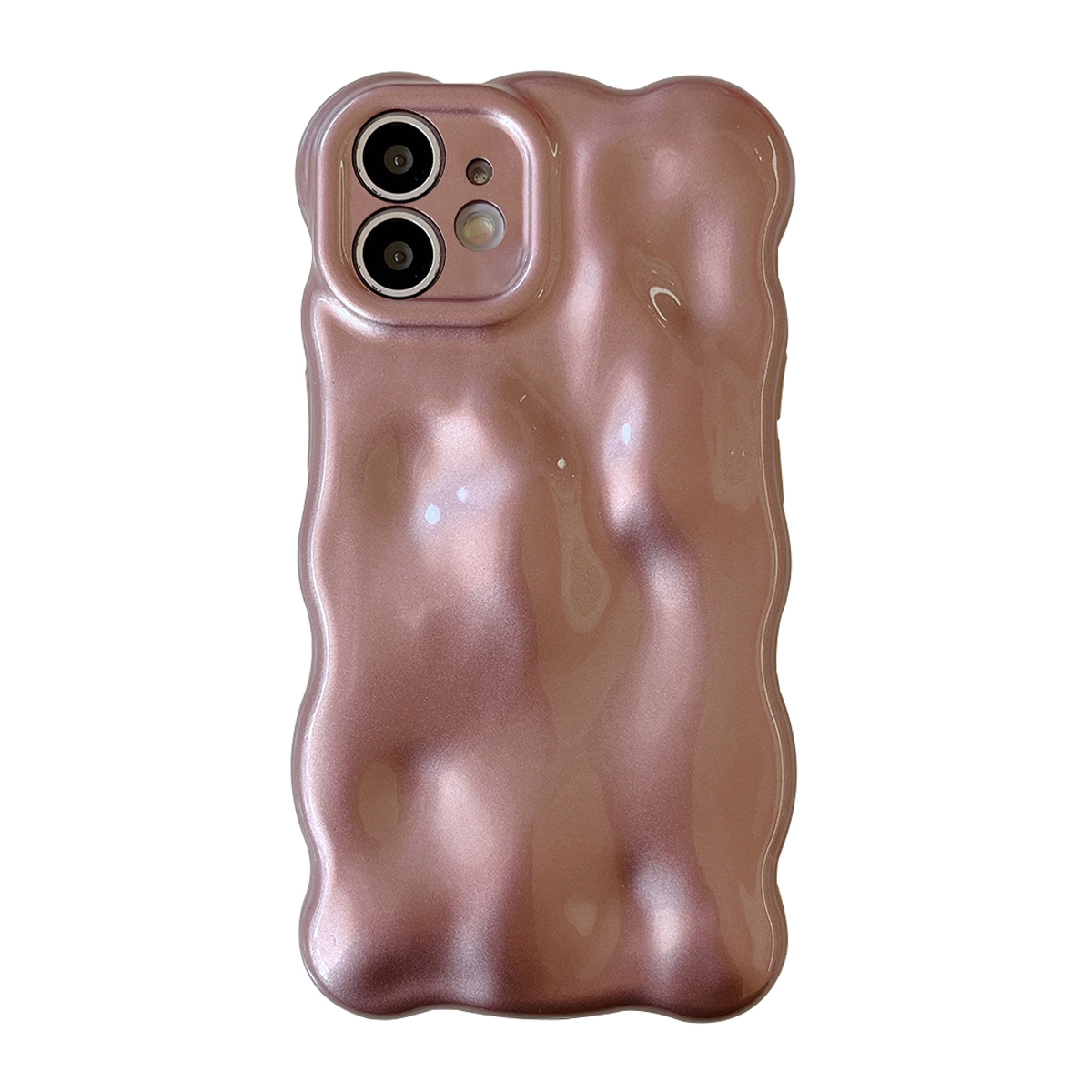 For iPhone 11 Wave Bubbles TPU Phone Case(Pearlescent Brown) - Shopkiz.com