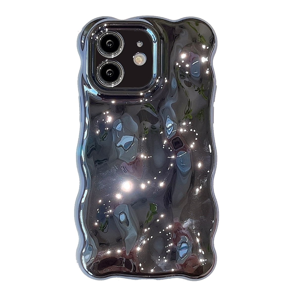 For iPhone 11 Wave Bubbles TPU Phone Case(Painted Blue) - Shopkiz.com