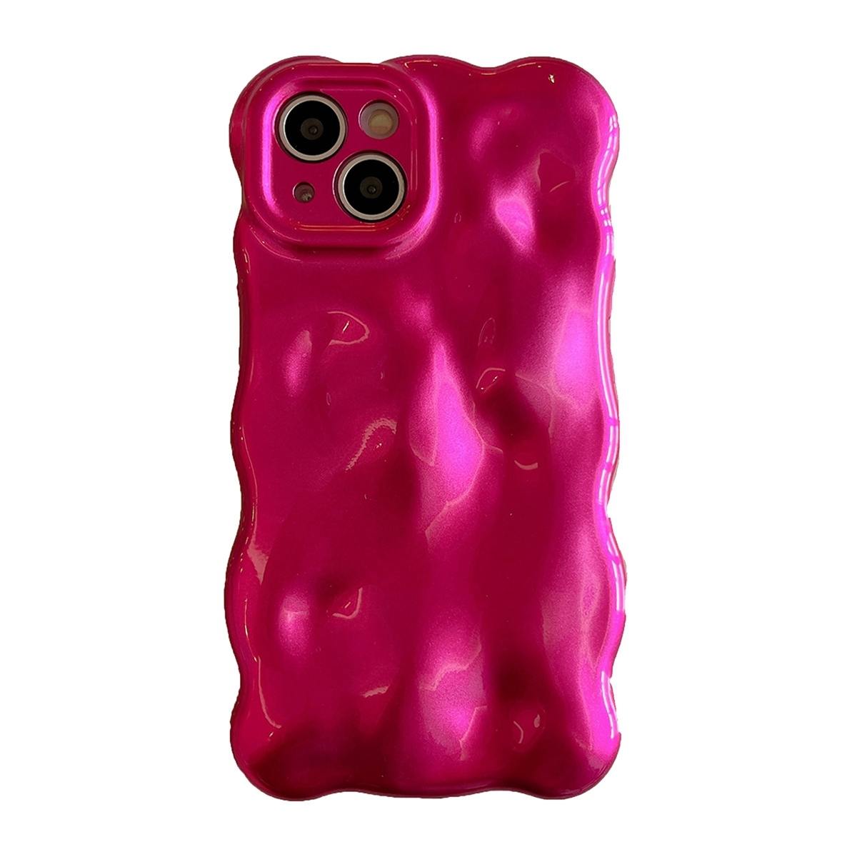 For iPhone 15 Wave Bubbles TPU Phone Case(Red) - Shopkiz.com