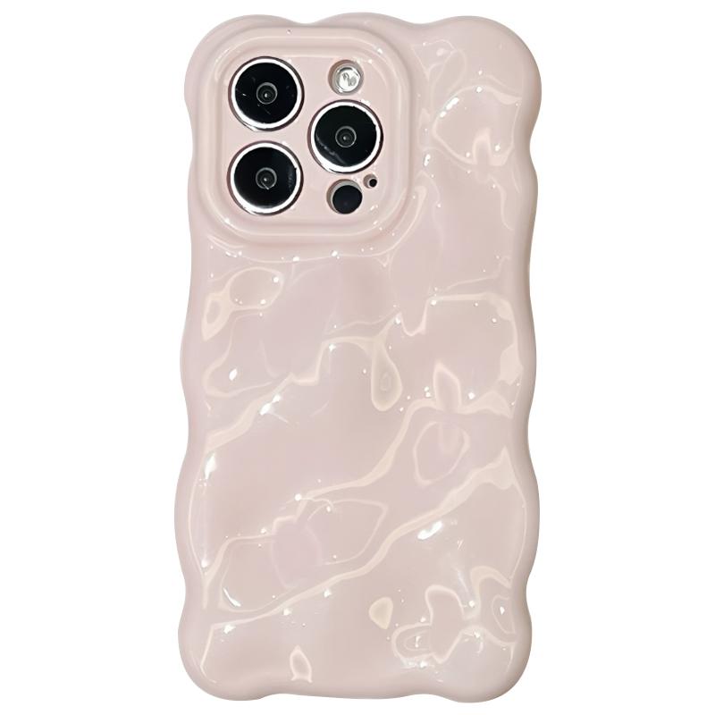 For iPhone 15 Pro Wave Bubbles TPU Phone Case(Baby Pink) - Shopkiz.com