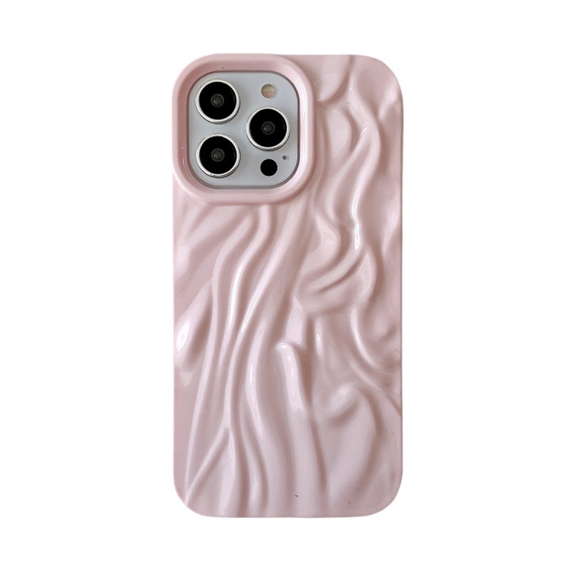 For iPhone 14 Pro Max Wrinkle Gradient Oily Feel TPU Phone Case(Pink) - Shopkiz.com