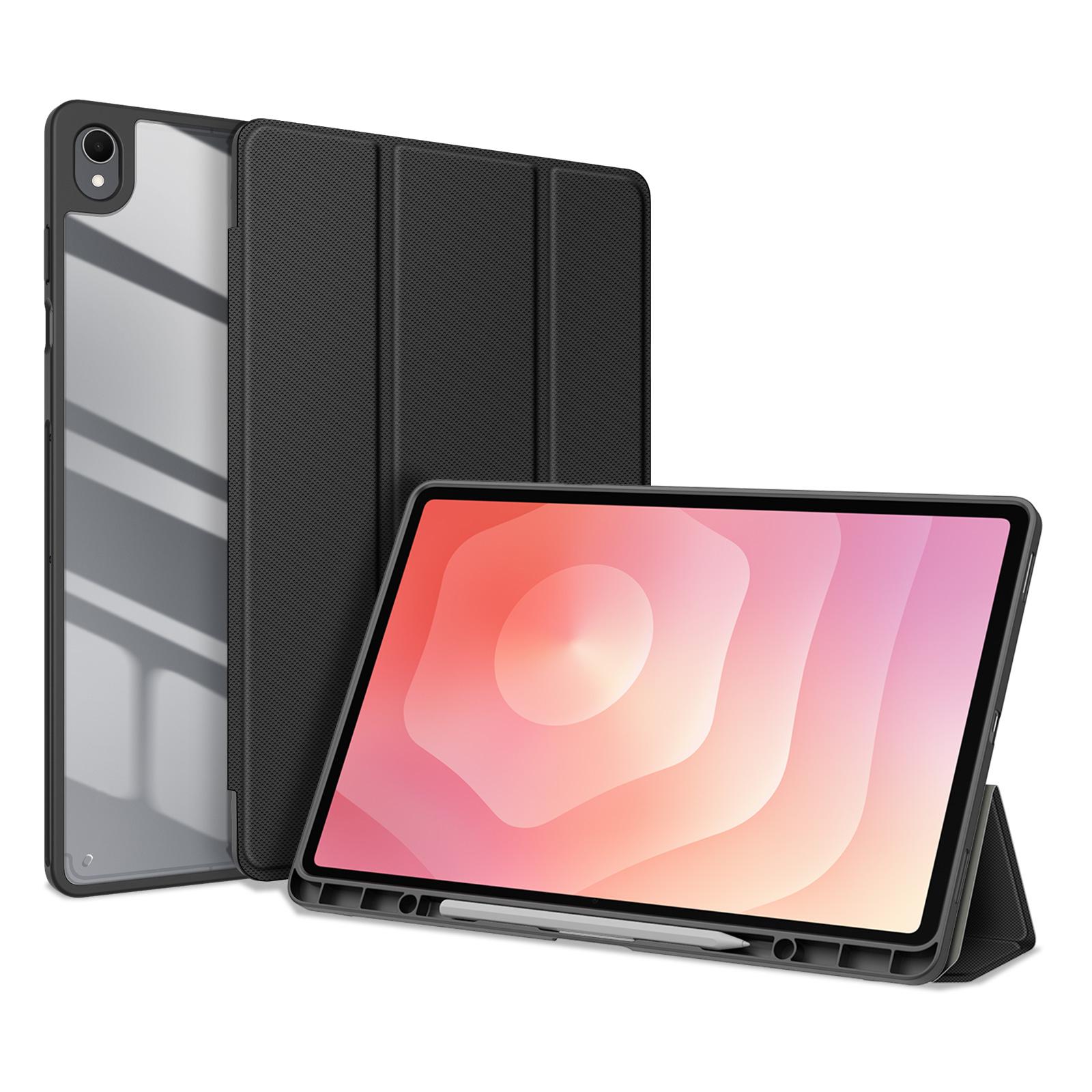 For Galaxy Tab S12+ DUX DUCIS TOBY Series Antiskid Leather Tablet Case with Sleep / Wake-up Function(Black) - Shopkiz.com